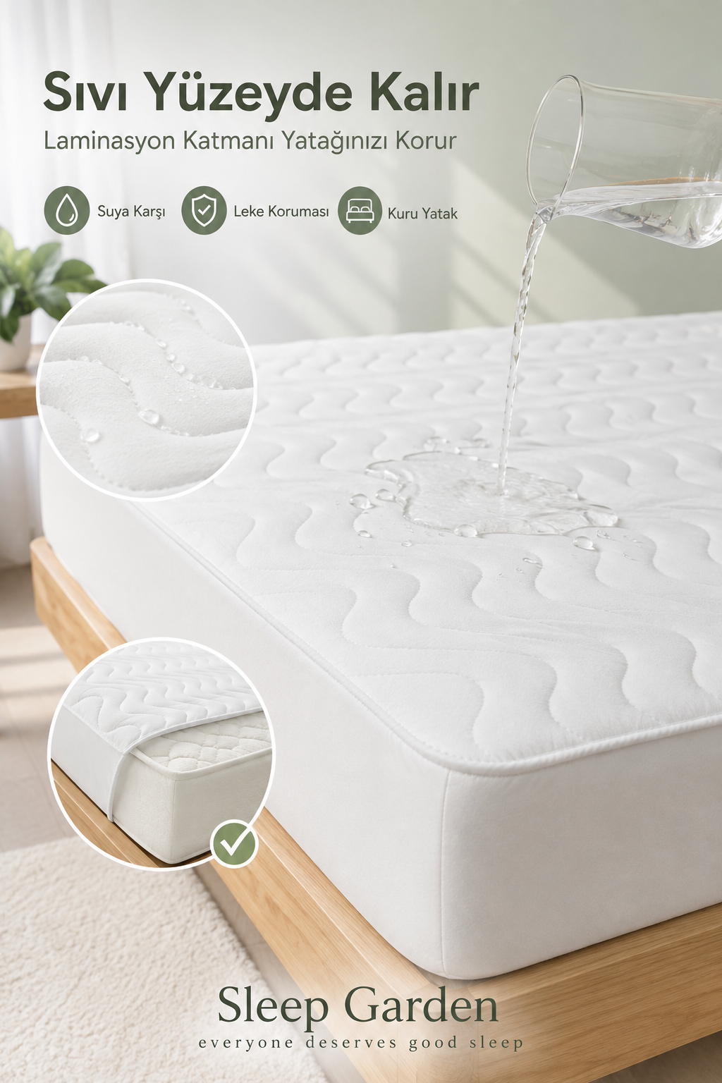 Sleep Garden %100 Pamuk Üst Kumaş Kapitoneli Kalın Full Kenar Sıvı Geçirmez AlezSleep Garden Ranforce Fitted Sıvı Geçirmez Alez - Uyku dünyanızı koruyan, yüksek kaliteli ve sıvı geçirmez alezler. Yatak koruması için ideal çözümler sleepgarden.com.tr'de!Sleep Garden