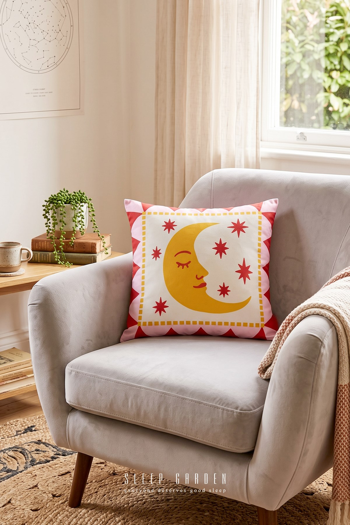 Sleep Garden Bohem AyTasarım Dekoratif Kırlent Kılıfı | Modern Ev Dekoru 43x43Sleep Garden