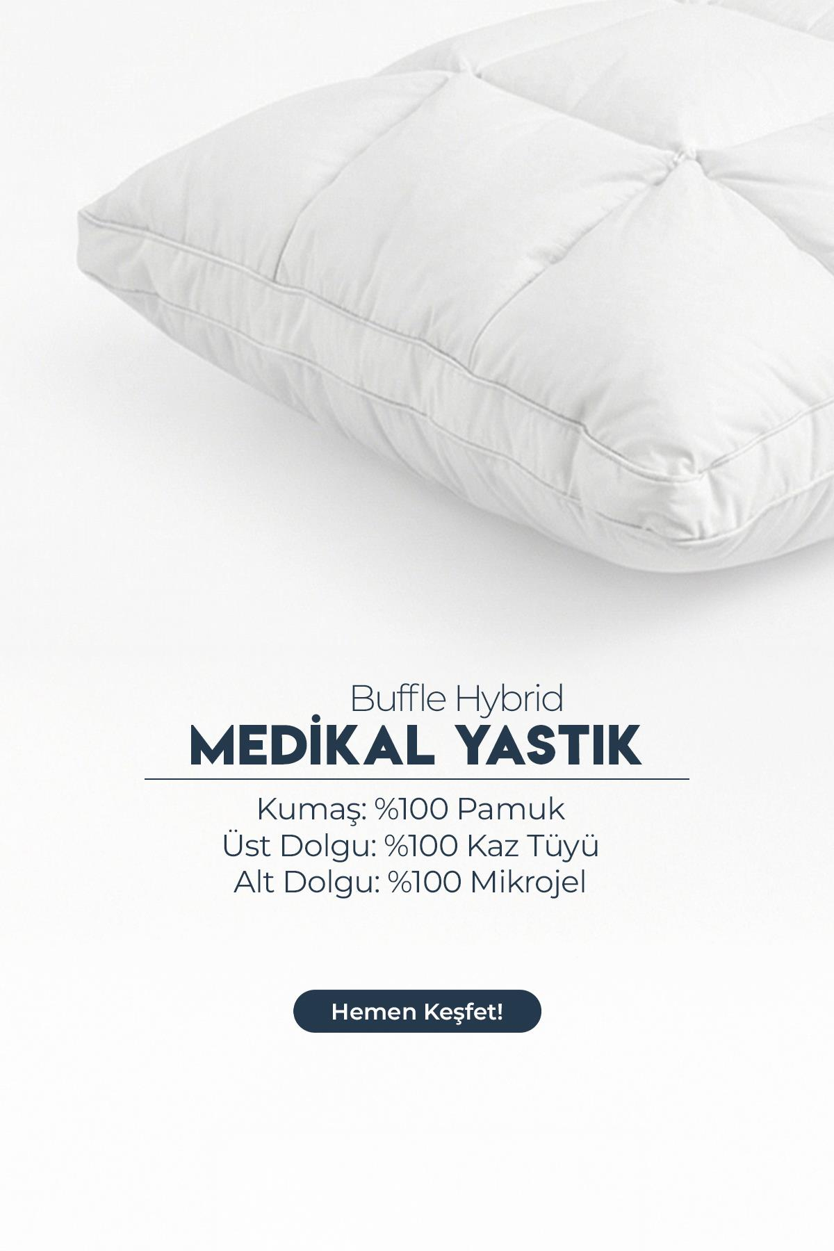 Sleep Garden Buffle Hybrid Kaz Tüyü Medikal Yastık Jüt Keten Çantalı 50x70Sleep Garden Kaz Tüyü Medikal Yastık Tela Çantalı 50x70/Dünyanın en rahat uykusu için tasarlandıSleep Garden