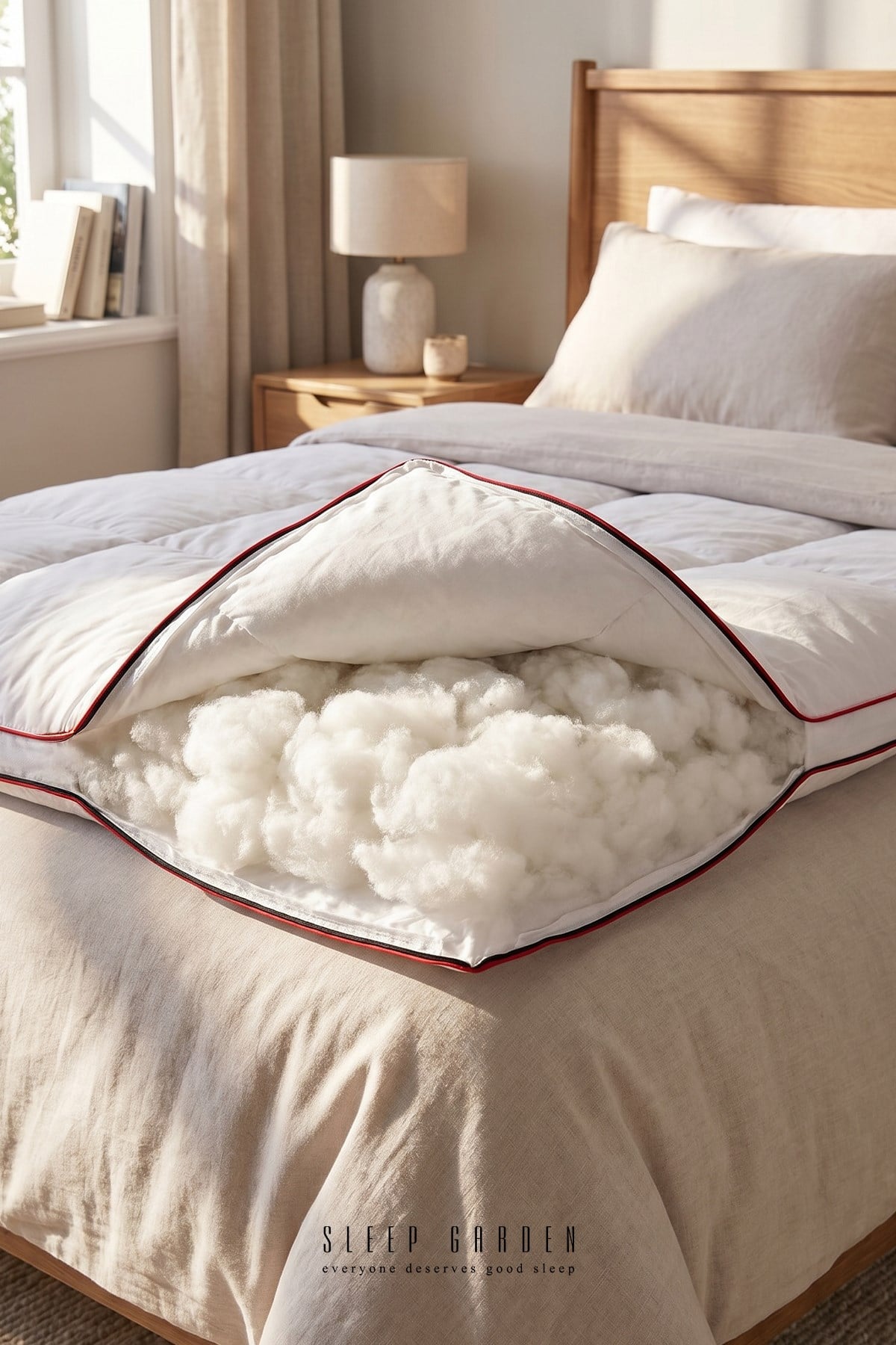 Sleep Garden Buffle Uyku Pedi Özel Kasetli Sistem Pamuklu Biyeli Dört Köşe LastikliSleep Garden Uyku Pedi Pamuklu Biyeli Dört Köşe Lastikli Sleep Garden