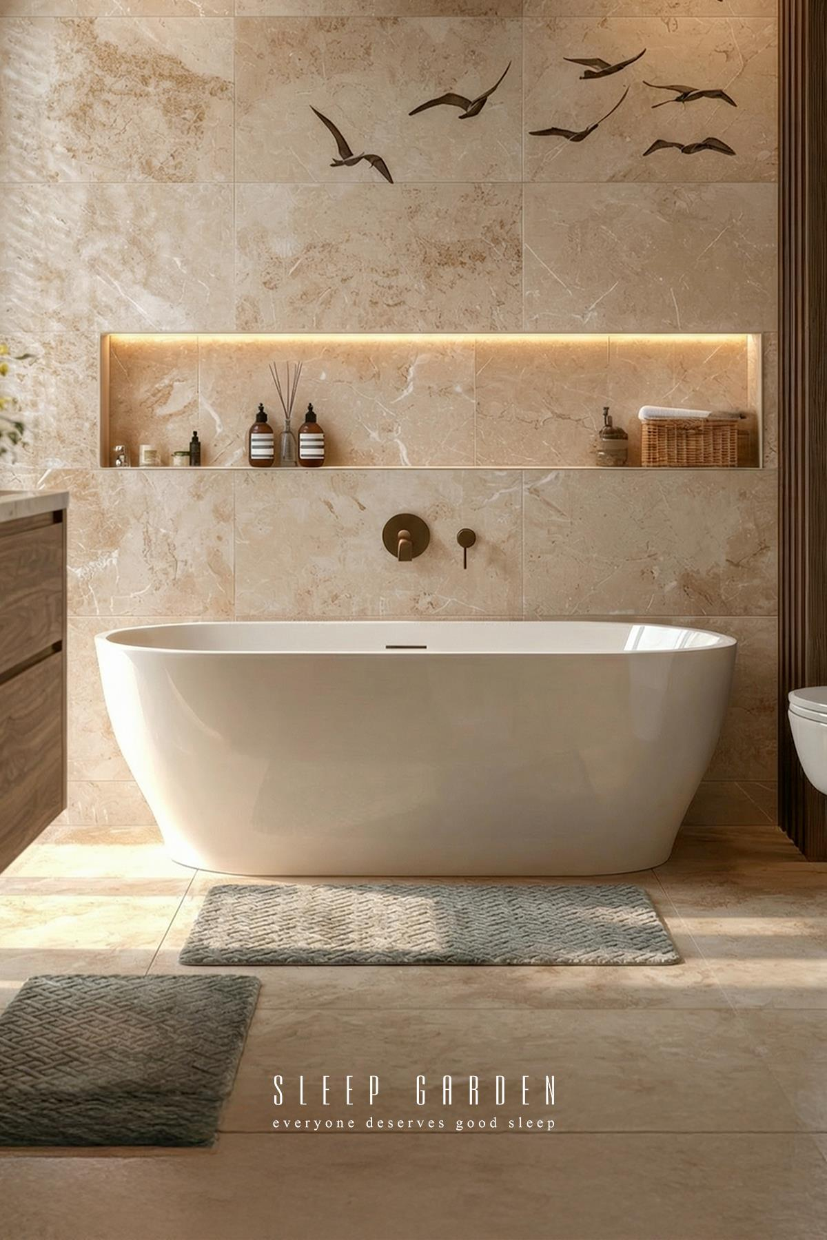 Sleep Garden Calma Banyo Paspas Seti Kaydırmaz 60x100 cm + 40x60 cmSleep Garden Calma Banyo Paspas Seti Kaydırmaz 60x100 cm + 40x60 cmSleep Garden