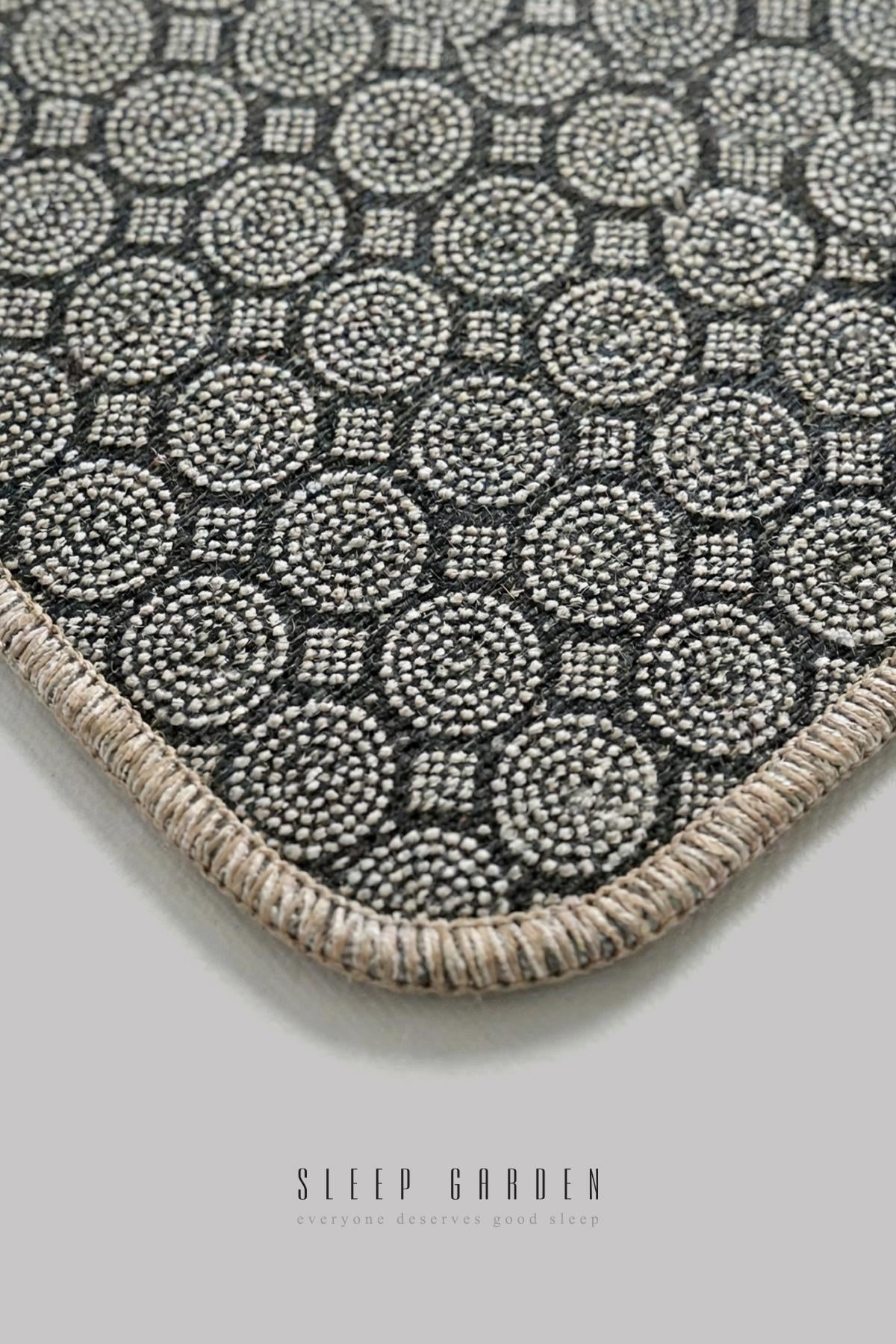 Sleep Garden Calma Banyo Paspas Seti Kaydırmaz 60x100 cm + 40x60 cm KahverengiSleep Garden