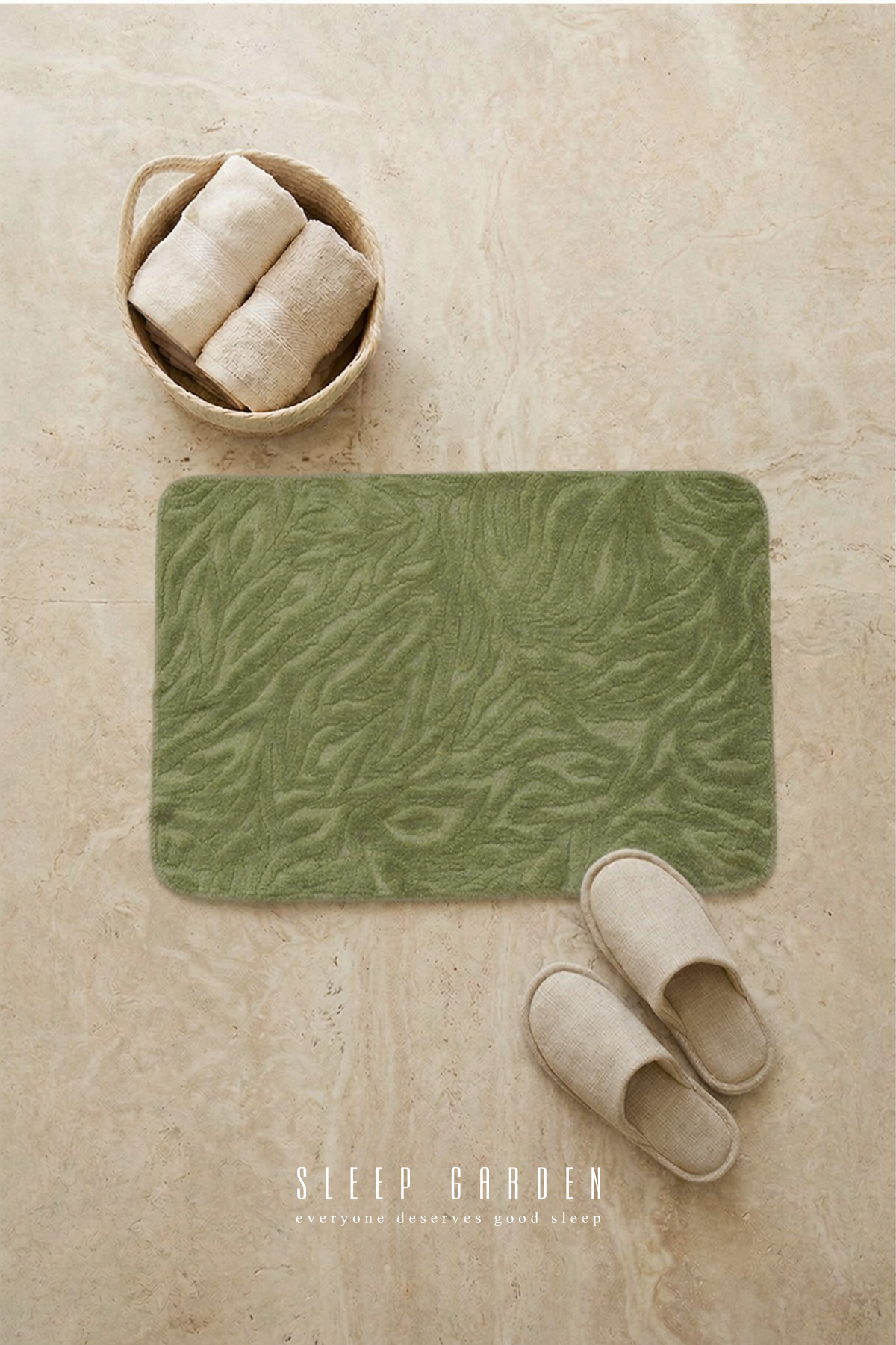 Sleep Garden Calma Banyo Paspası Kaydırmaz Yeşil 40x60Sleep Garden Calma Banyo Paspası Kaydırmaz Yeşil 40x60Sleep Garden