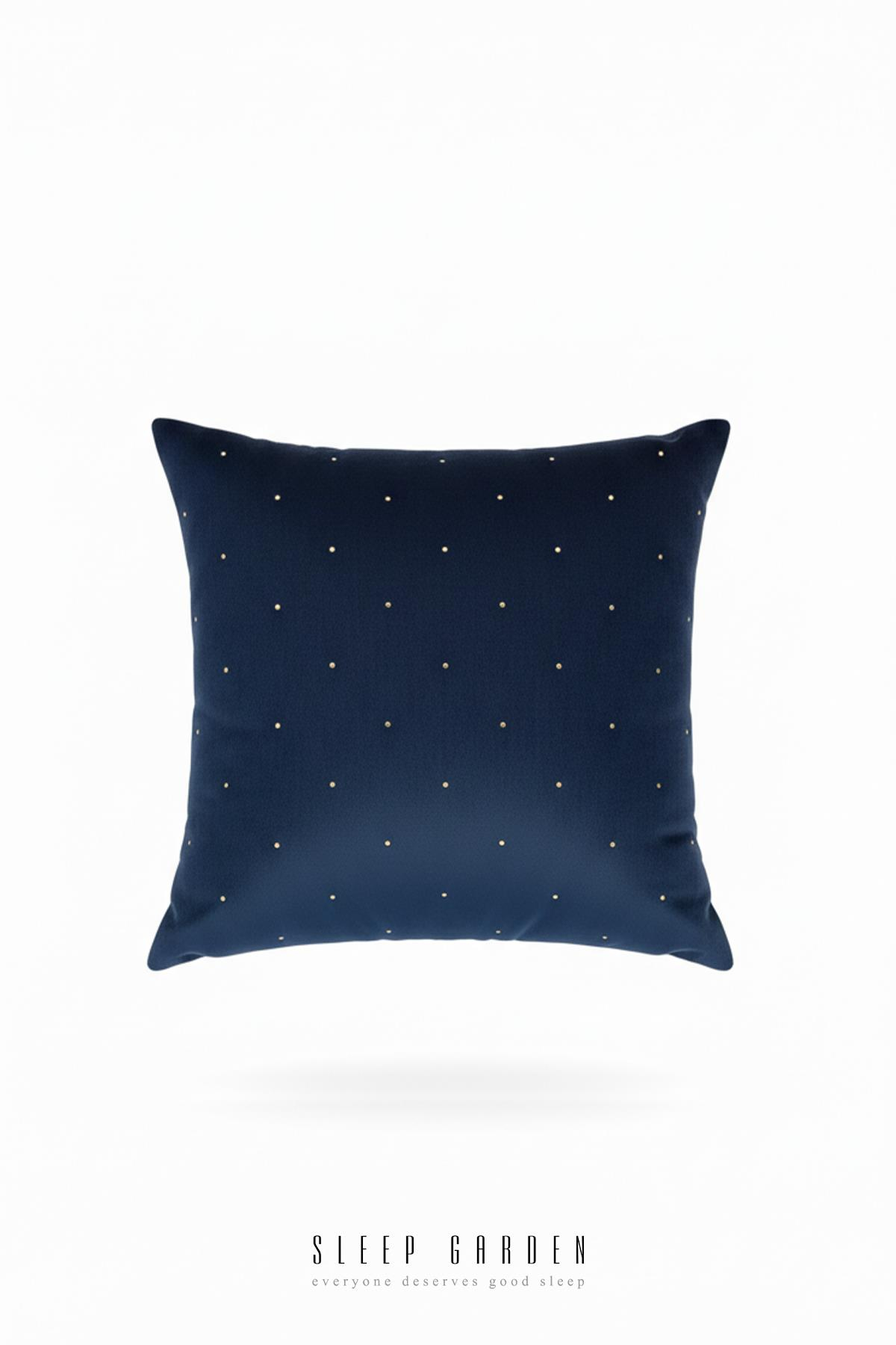 Sleep Garden Erguvan Serisi Kadife Mavi Taşlı Dekoratif Kırlent 45x45 2'liSleep Garden Erguvan Serisi Kadife Mavi Taşlı Dekoratif Kırlent 45x45 2'liSleep Garden