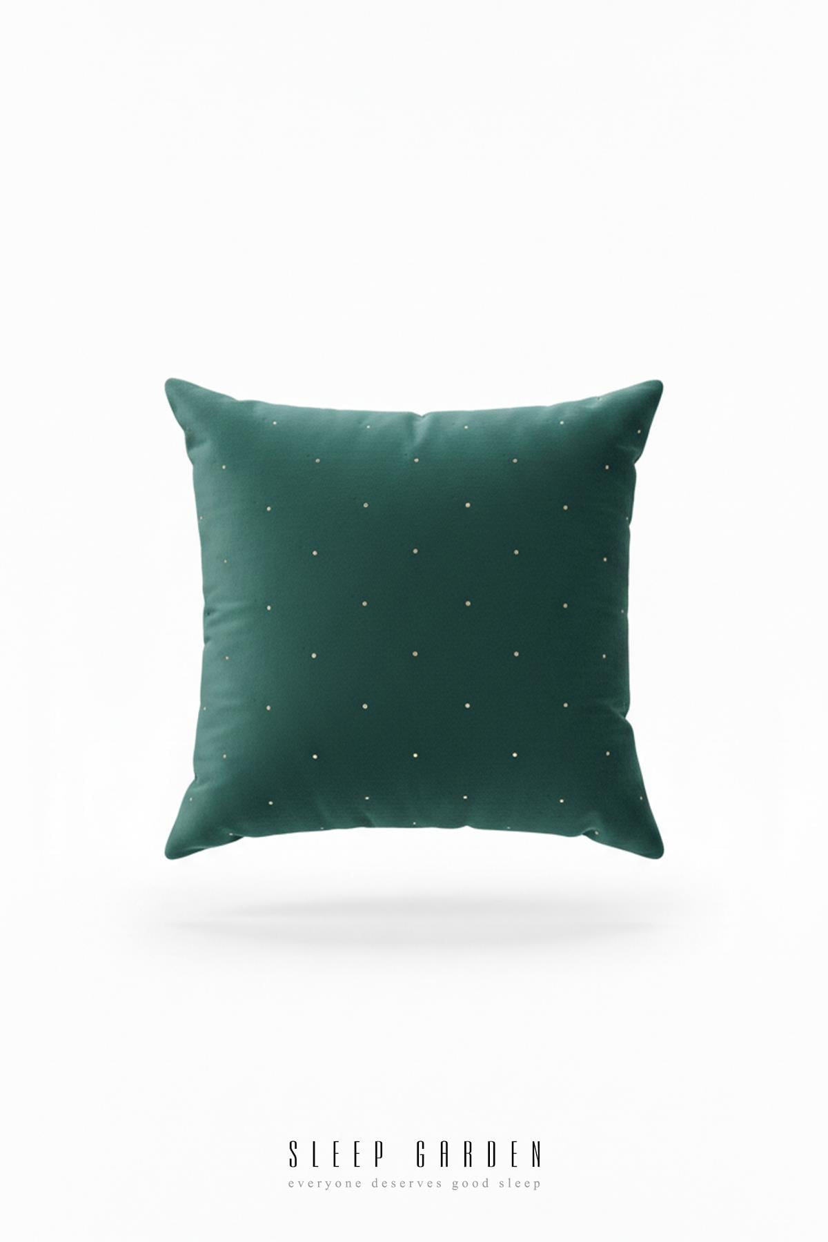 Sleep Garden Erguvan Serisi Kadife Yeşil Taşlı Dekoratif Kırlent 45x45 2'liSleep Garden Erguvan Serisi Kadife Yeşil Taşlı Dekoratif Kırlent 45x45 2'liSleep Garden