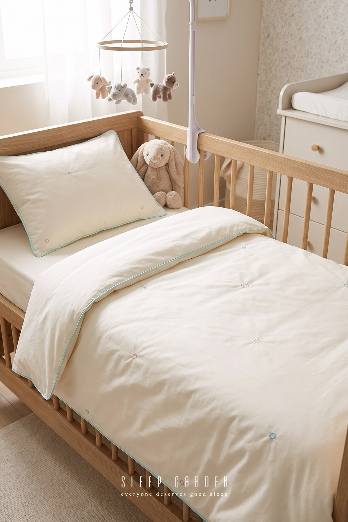 Sleep Garden Esen Bebek Nevresim Takımı Nakışlı %100 Pamuk Renkli HalkalıSleep Garden Esen Bebek Nevresim Takımı Nakışlı %100 Pamuk Renkli HalkalıSleep Garden