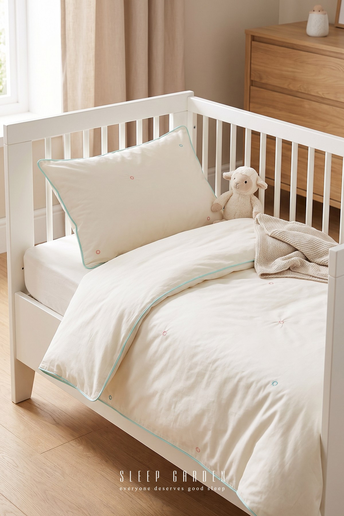 Sleep Garden Esen Bebek Nevresim Takımı Nakışlı %100 Pamuk Renkli HalkalıSleep Garden Esen Bebek Nevresim Takımı Nakışlı %100 Pamuk Renkli HalkalıSleep Garden