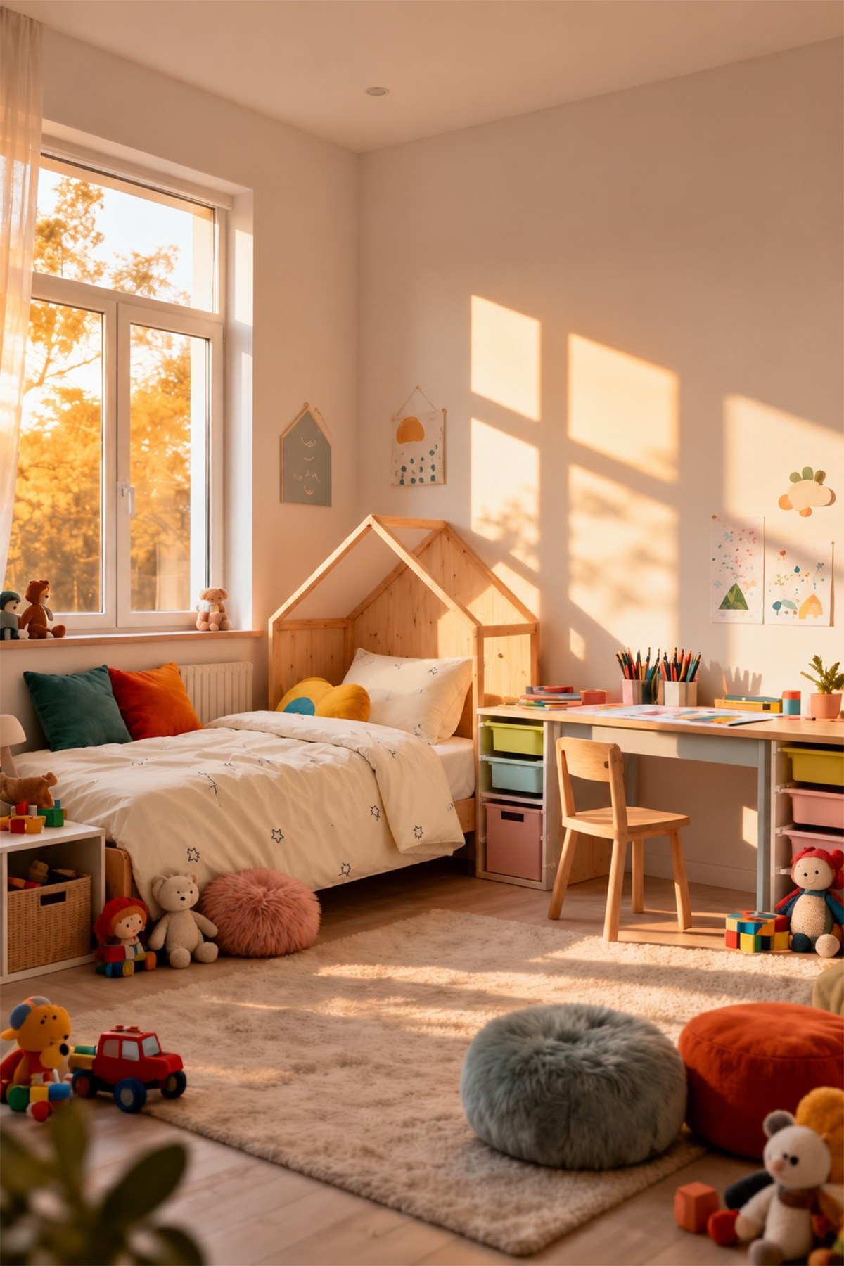 Sleep Garden Esen Bebek Nevresim Takımı Nakışlı %100 Pamuk Mavi Yıldız Desenli Sleep Garden