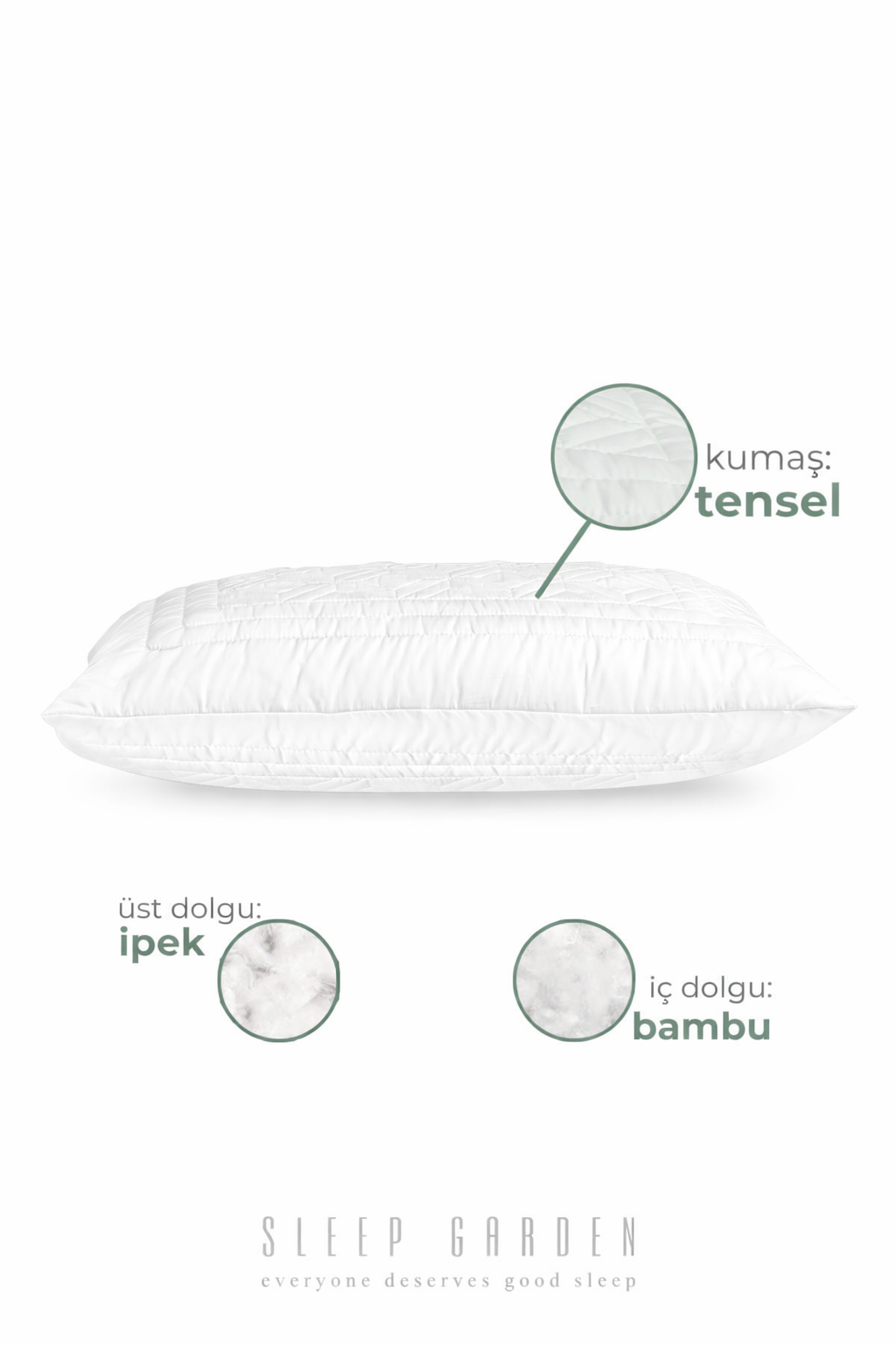 Sleep Garden İpek Yastık Jüt Keten Çantalı (50x70)Sleep Garden İpek Yastık Jüt Keten Çantalı (50x70)Sleep Garden