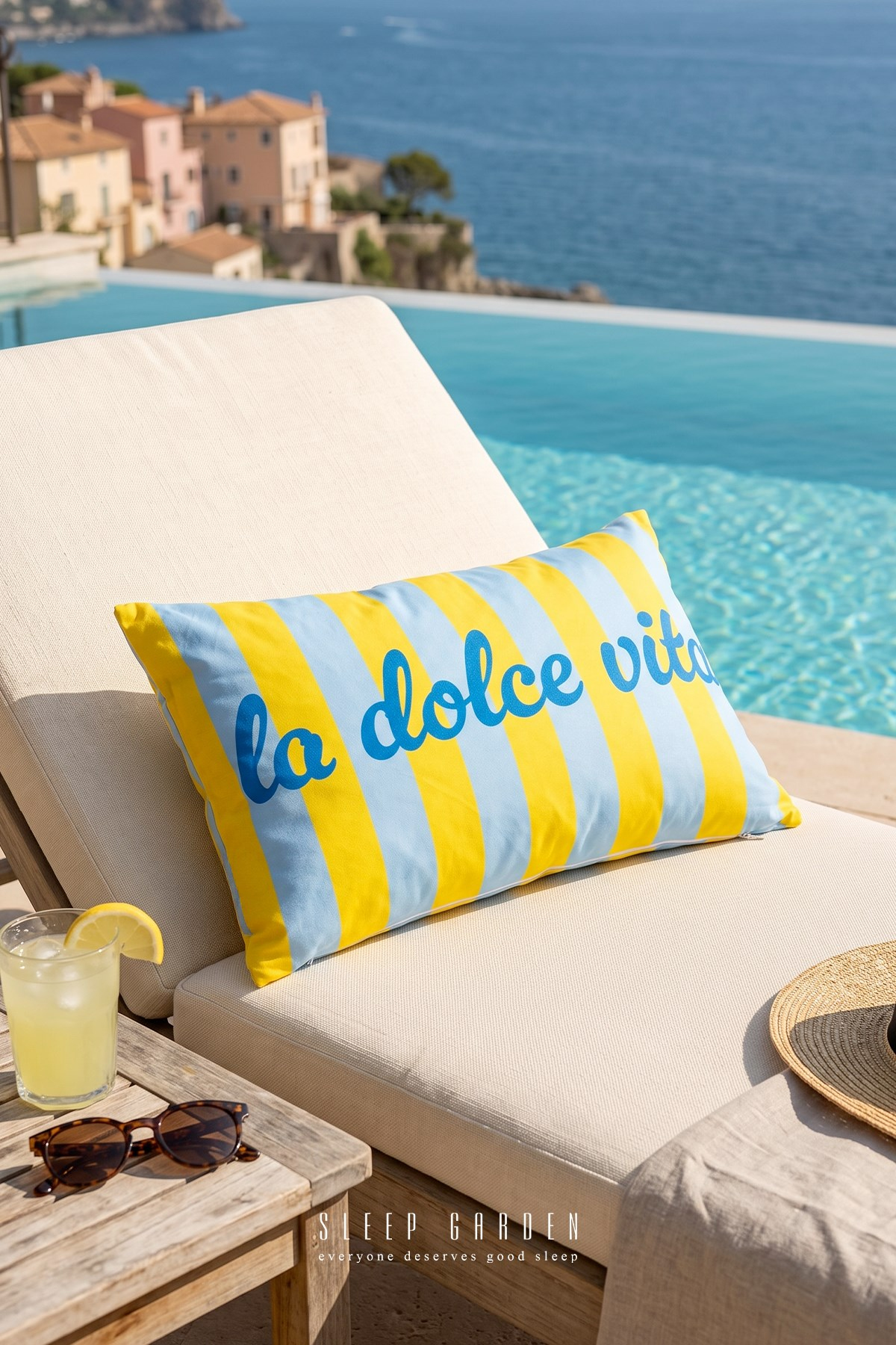 Sleep Garden La Dolce Vita Tasarım Dekoratif Kırlent Kılıfı | Modern Ev Dekoru 30x50Sleep Garden