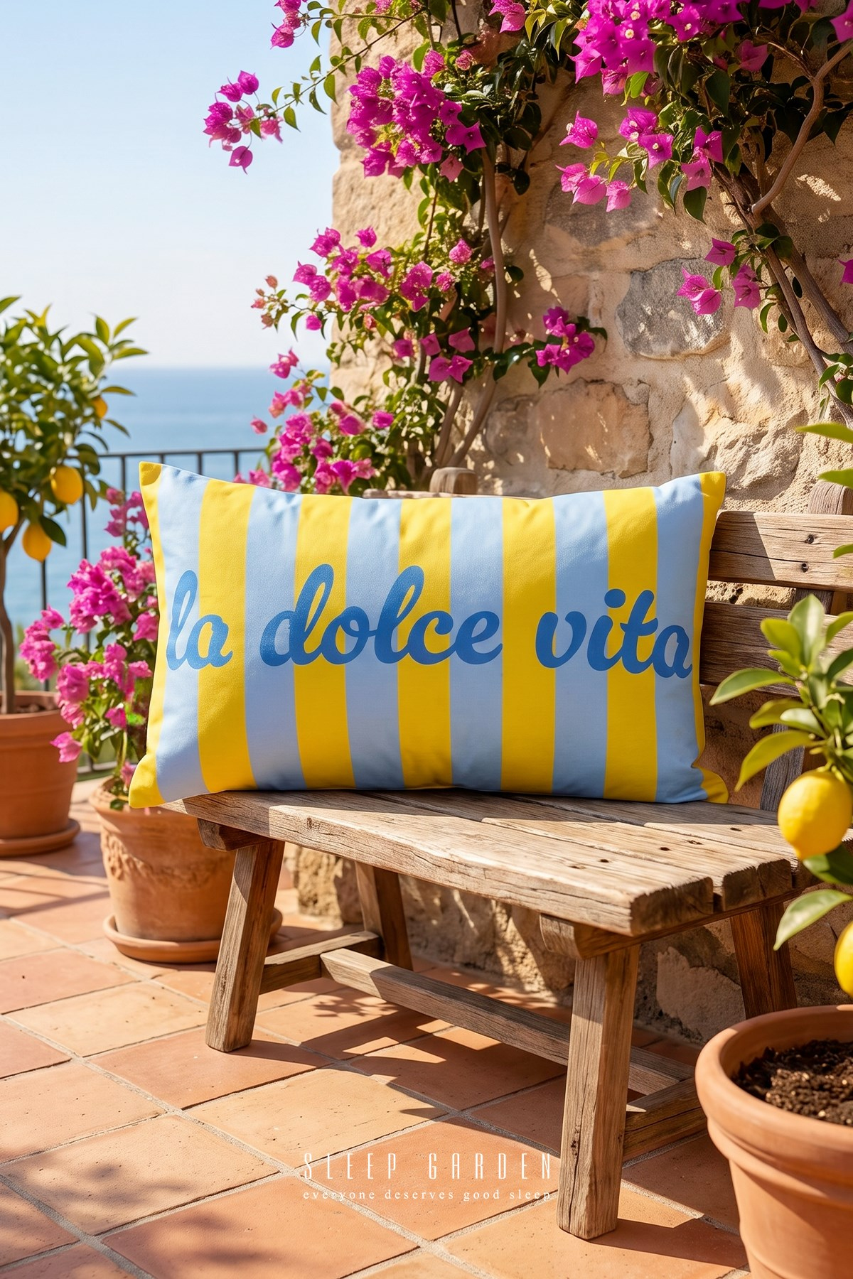 Sleep Garden La Dolce Vita Tasarım Dekoratif Kırlent Kılıfı | Modern Ev Dekoru 30x50Sleep Garden