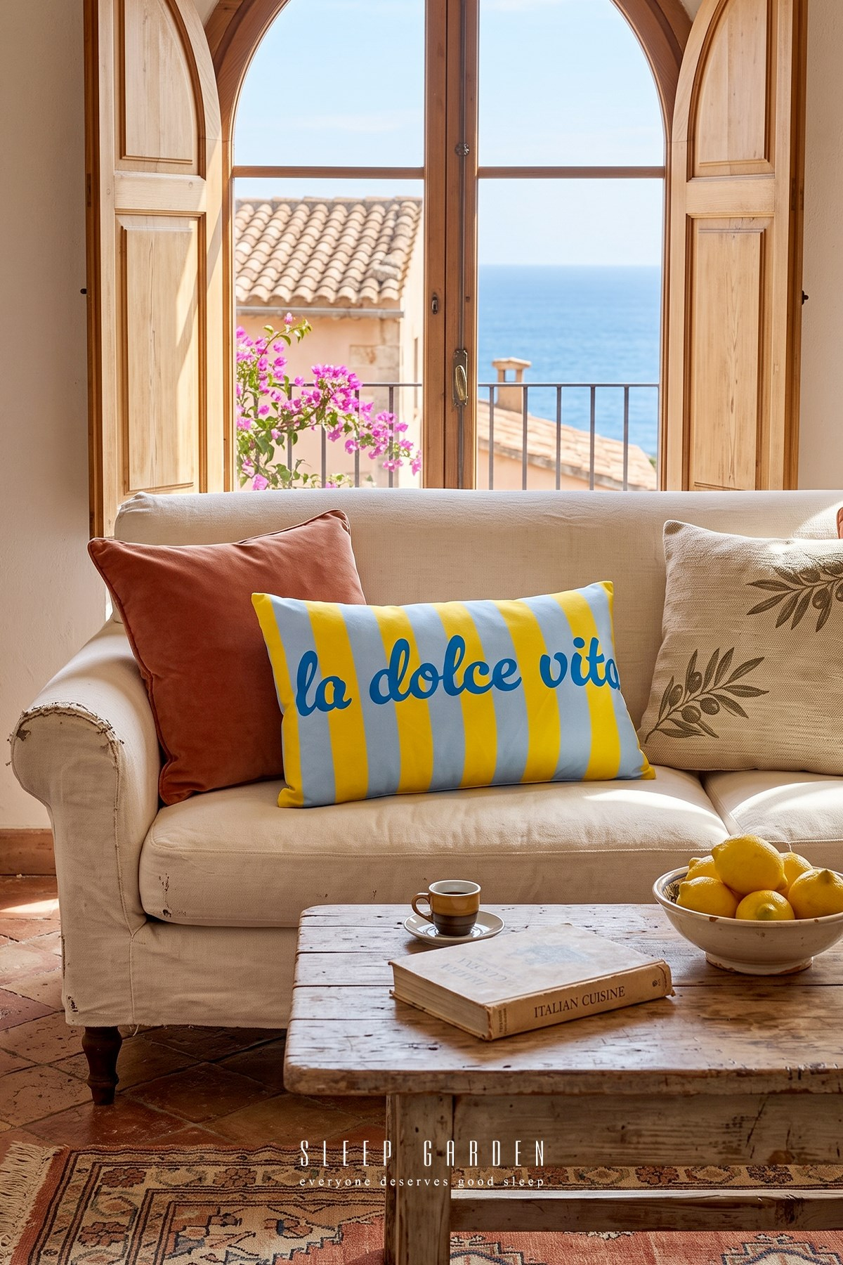 Sleep Garden La Dolce Vita Tasarım Dekoratif Kırlent Kılıfı | Modern Ev Dekoru 30x50Sleep Garden