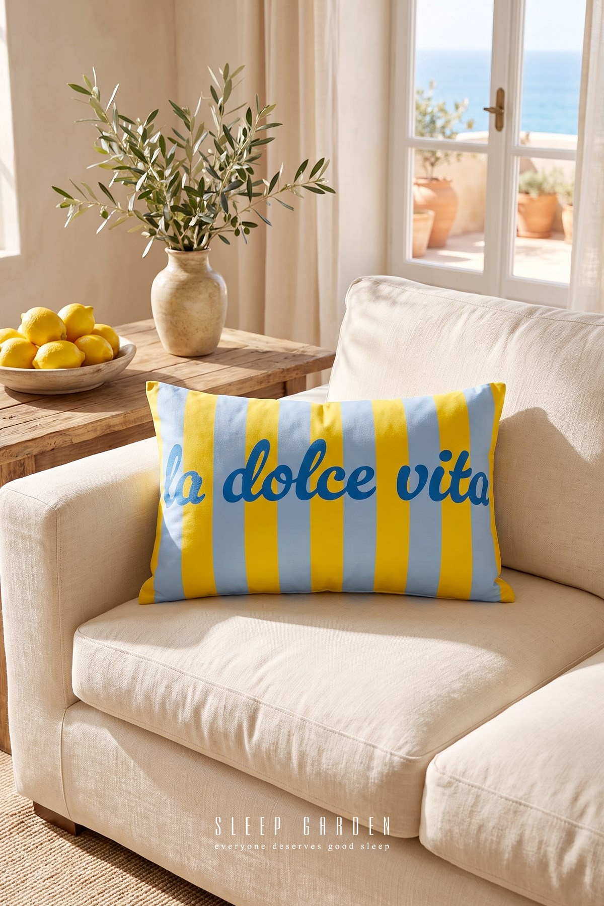 Sleep Garden La Dolce Vita Tasarım Dekoratif Kırlent Kılıfı | Modern Ev Dekoru 30x50Sleep Garden