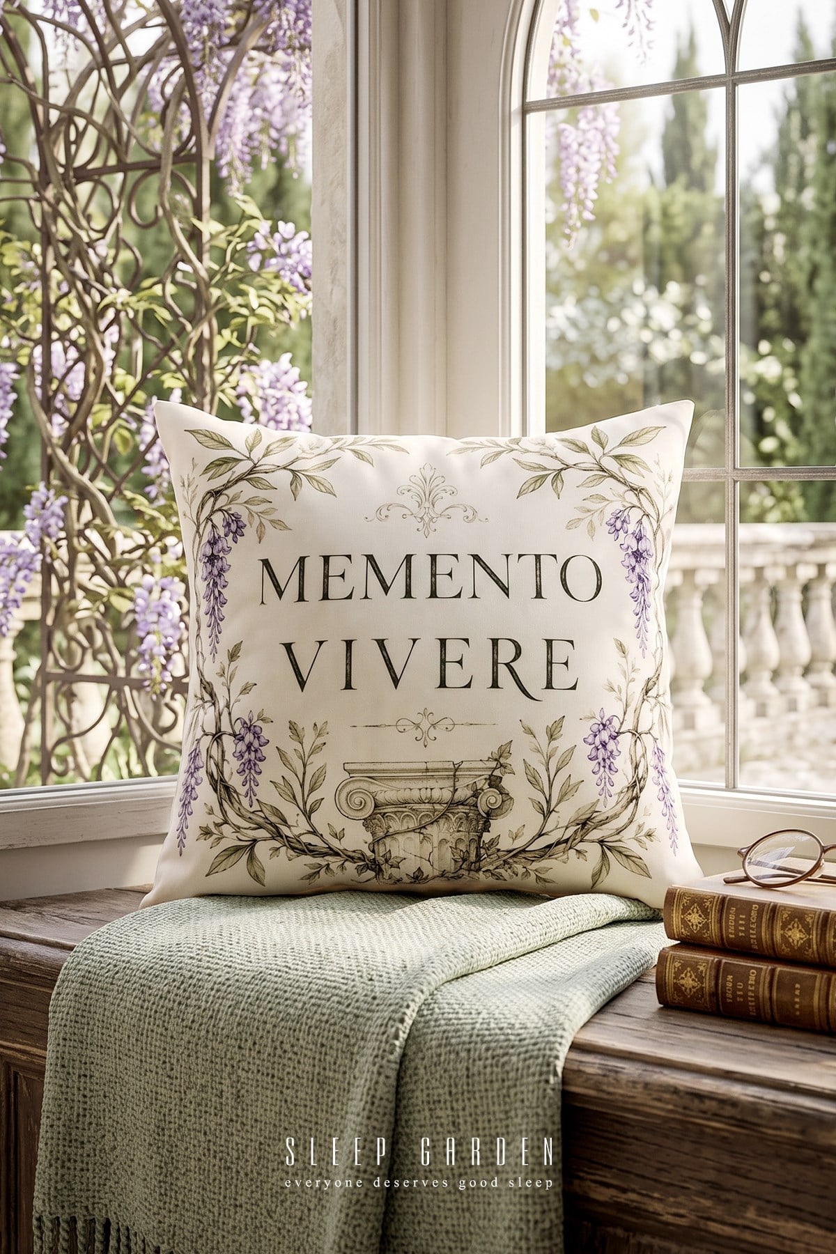 Sleep Garden Memento Vivere Tasarım Dekoratif Kırlent Kılıfı | Modern Ev Dekoru 43x43Sleep Garden