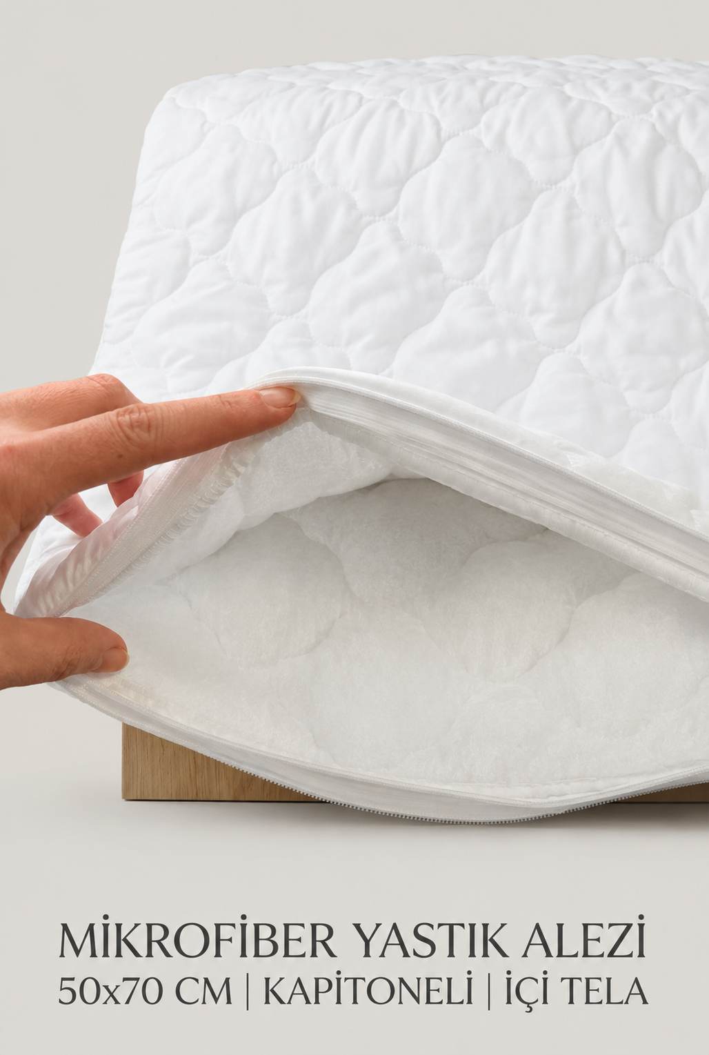 Sleep Garden Microfiber Kapitoneli Yüksek Kalite Yastık Alezi 50x70 4 AdetSleep Garden İçin Telalı Yastık Koruyucu Alez 4 Adet- Dayanıklı ve KoruyucuSleep Garden