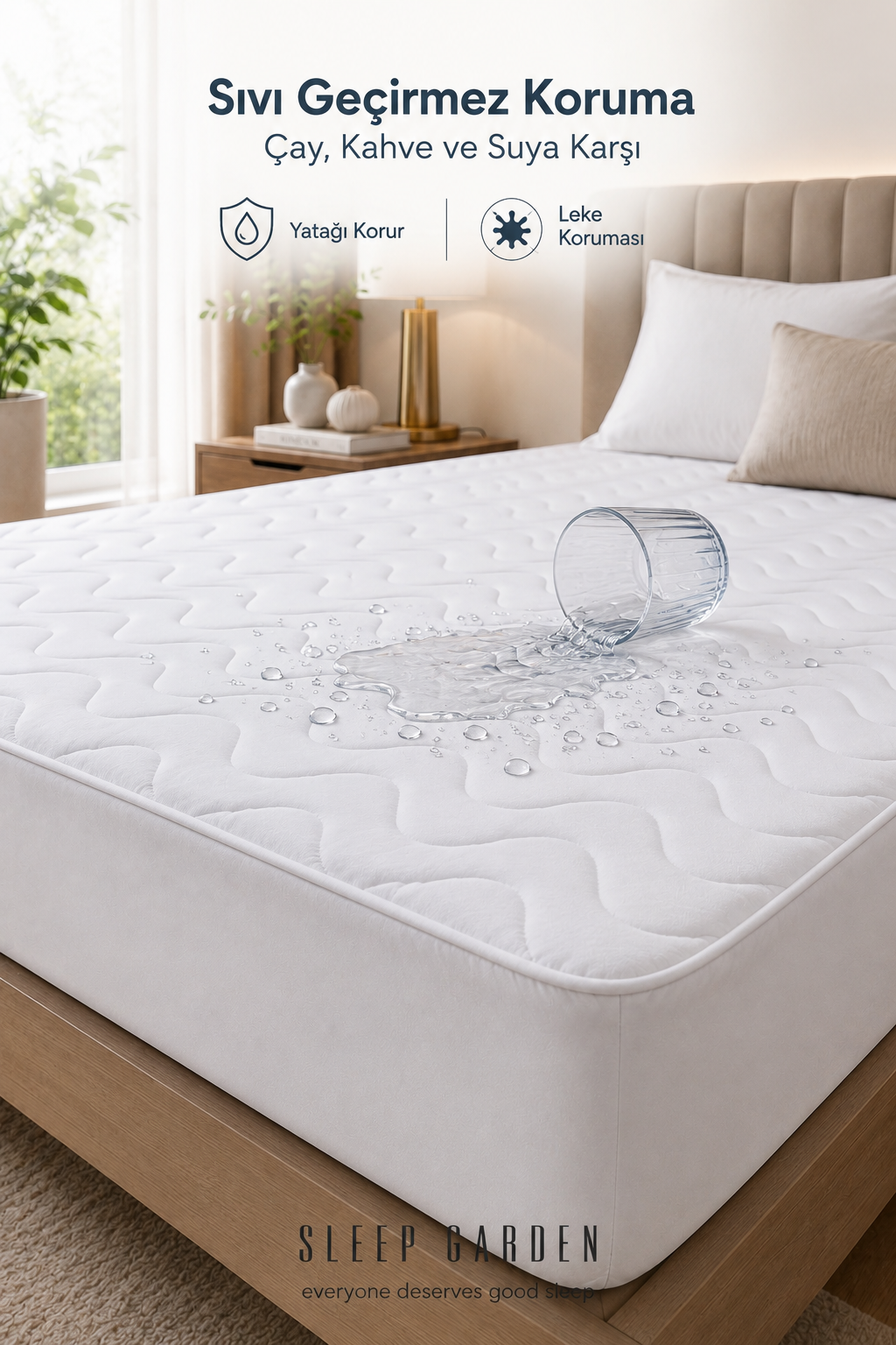 Sleep Garden Mikrofiber Antialerjik Kapitoneli Full Kenar Sıvı Geçirmez AlezSleep Garden Mikrofiber Antialerjik Kapitoneli Full Kenar Sıvı Geçirmez AlezSleep Garden