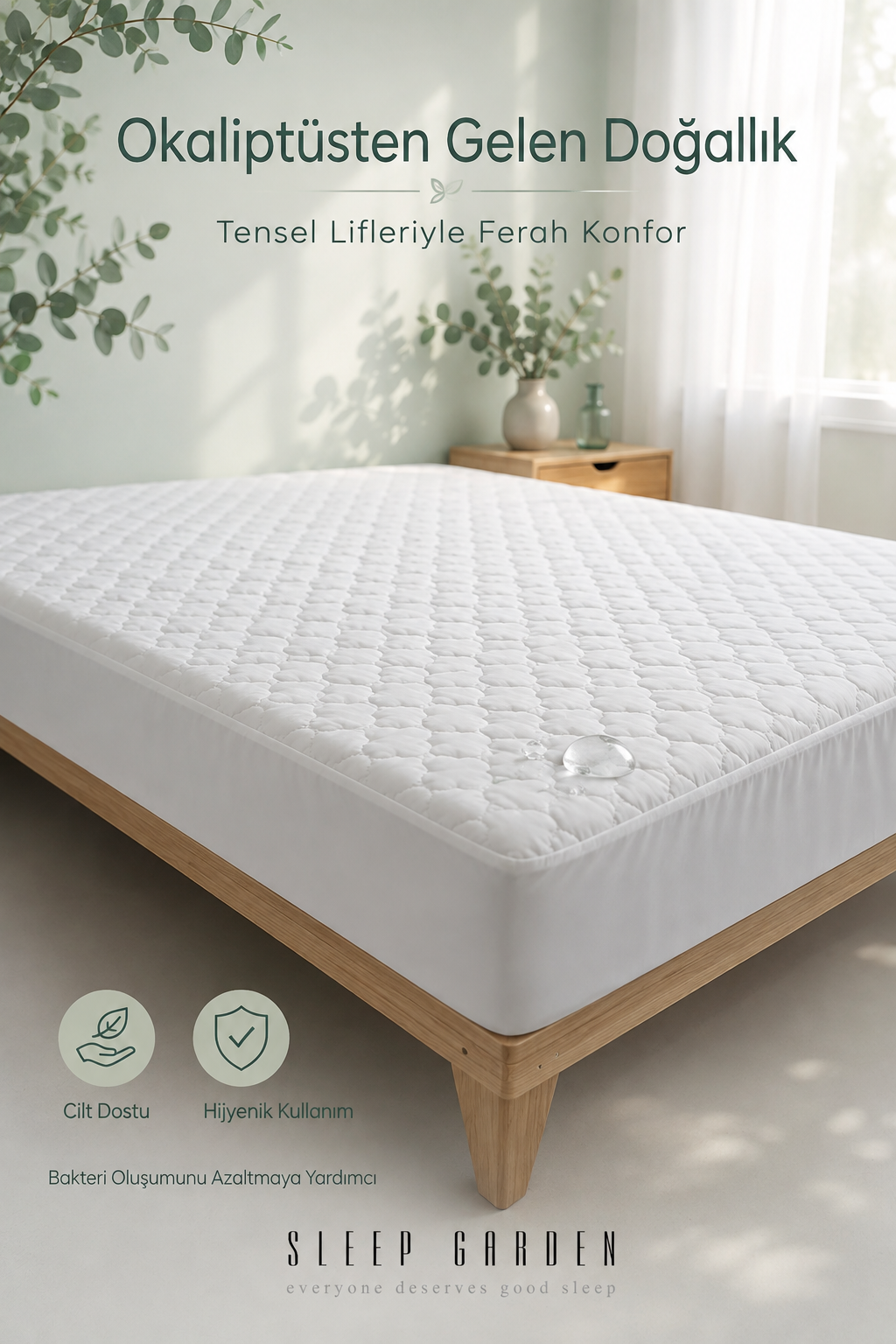 Sleep Garden Natura Collection Fitted Sıvı Geçirmez Alez Sleep Garden Natura Collection Fitted Sıvı Geçirmez Alez Tela Çantalı - Sleep Garden'da yüksek kaliteli alez çeşitleri arasından Natura Collection serisi ile tanışın. Yatağınızı korurken konforu da yaşayın. Detaylar için sleepgarden.com.tr'ye göz atın.Sleep Garden