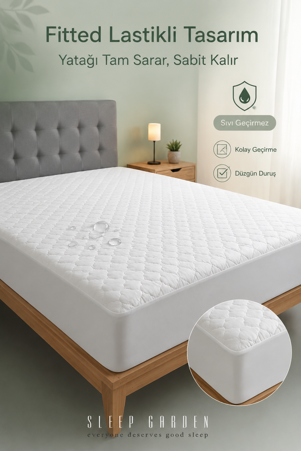 Sleep Garden Natura Collection Fitted Sıvı Geçirmez Alez Sleep Garden Natura Collection Fitted Sıvı Geçirmez Alez Tela Çantalı - Sleep Garden'da yüksek kaliteli alez çeşitleri arasından Natura Collection serisi ile tanışın. Yatağınızı korurken konforu da yaşayın. Detaylar için sleepgarden.com.tr'ye göz atın.Sleep Garden