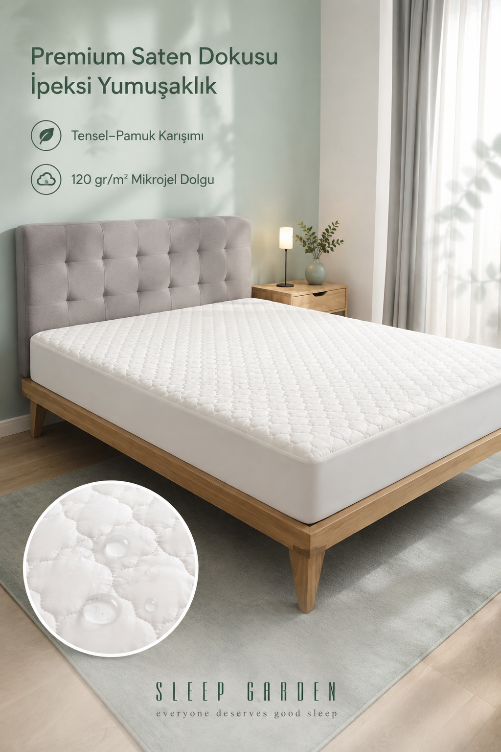 Sleep Garden Natura Collection Fitted Sıvı Geçirmez Alez Sleep Garden Natura Collection Fitted Sıvı Geçirmez Alez Tela Çantalı - Sleep Garden'da yüksek kaliteli alez çeşitleri arasından Natura Collection serisi ile tanışın. Yatağınızı korurken konforu da yaşayın. Detaylar için sleepgarden.com.tr'ye göz atın.Sleep Garden