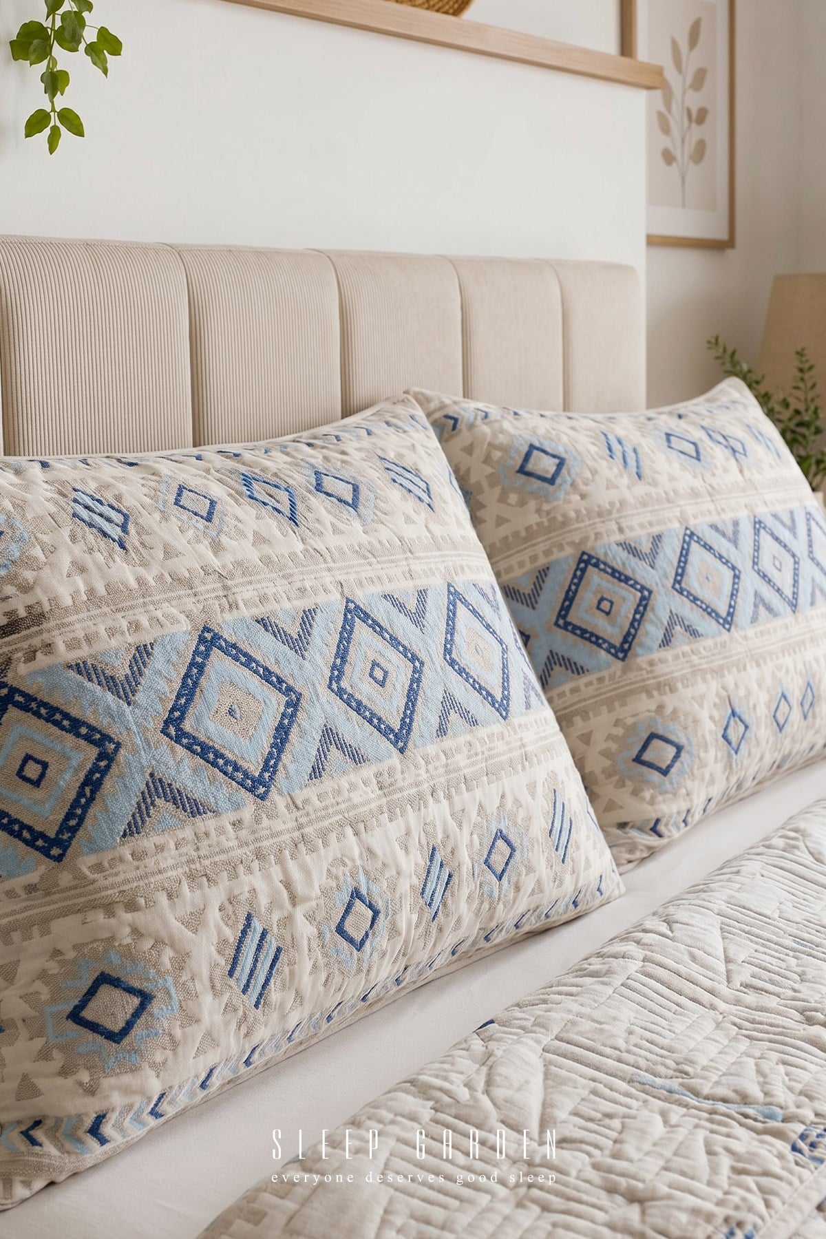 Sleep Garden Novaline Kapitoneli Modern Etnik Desen Yatak Örtüsü Seti Sleep Garden Novaline Kapitoneli Modern Etnik Desen Yatak Örtüsü Seti Sleep Garden