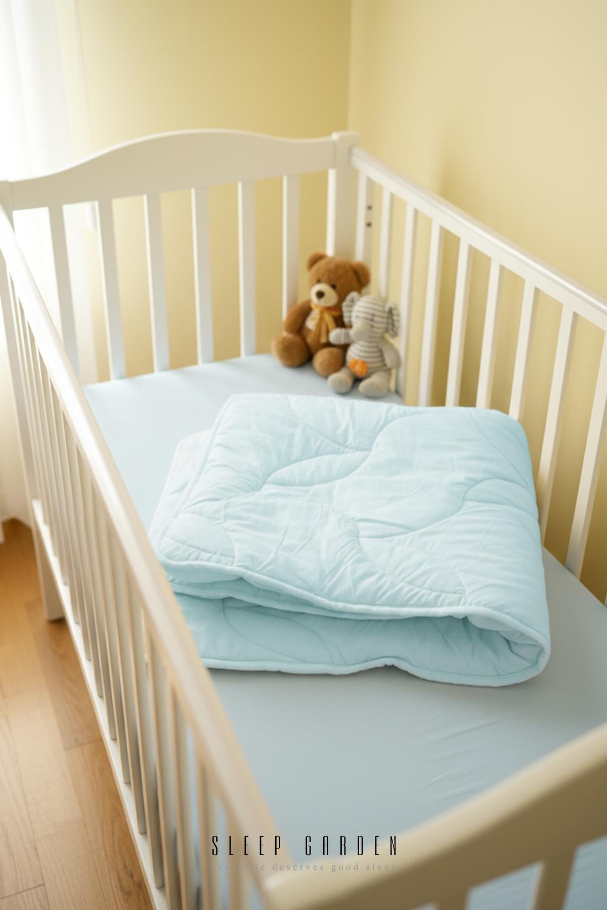 Sleep Garden Ranforce Anti-bakteriyel Pamuk Bebek Yorgan Mavi 95x145Sleep Garden