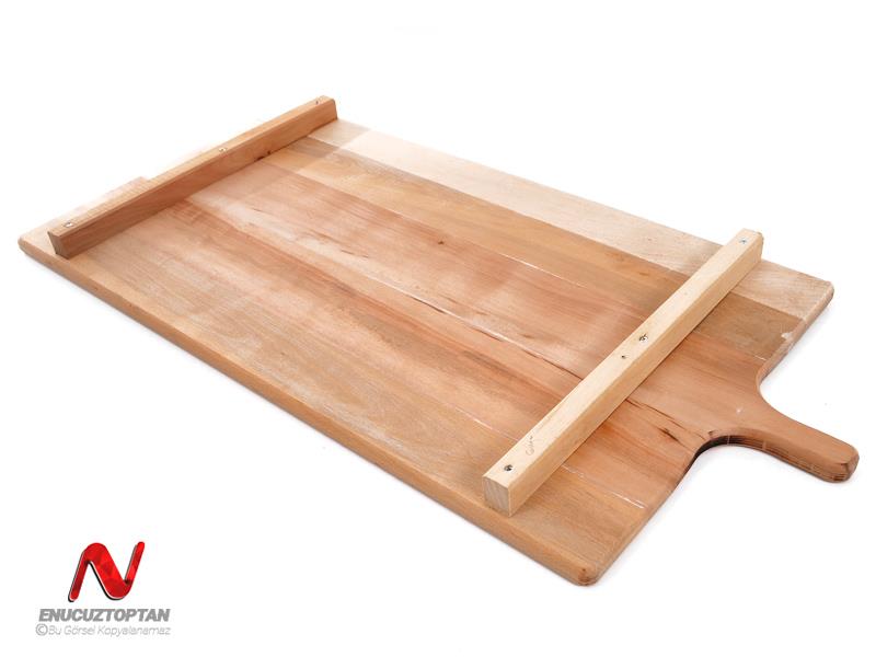 Ahşap Kesme Tahtası Kulplu Tezgah Üstü Mega Boy 50X90 cm | ID4602