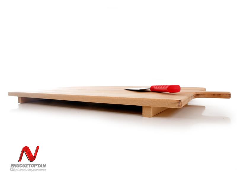 Ahşap Kesme Tahtası Kulplu Tezgah Üstü Mega Boy 50X90 cm | ID4602