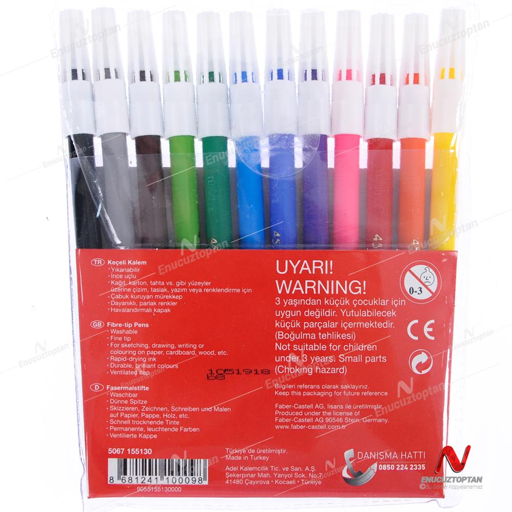 Faber-Castell Keçeli Boya Kalemi 12'li | ID493