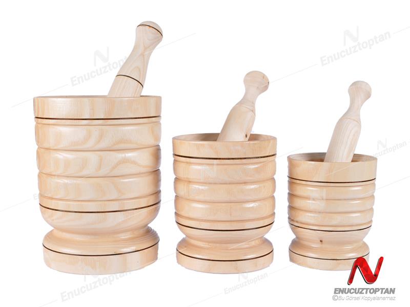 Havan Sarımsak, Baharat vb Ezici - Ahşap Havan Küçük Boy Çap 5cm | ID4623