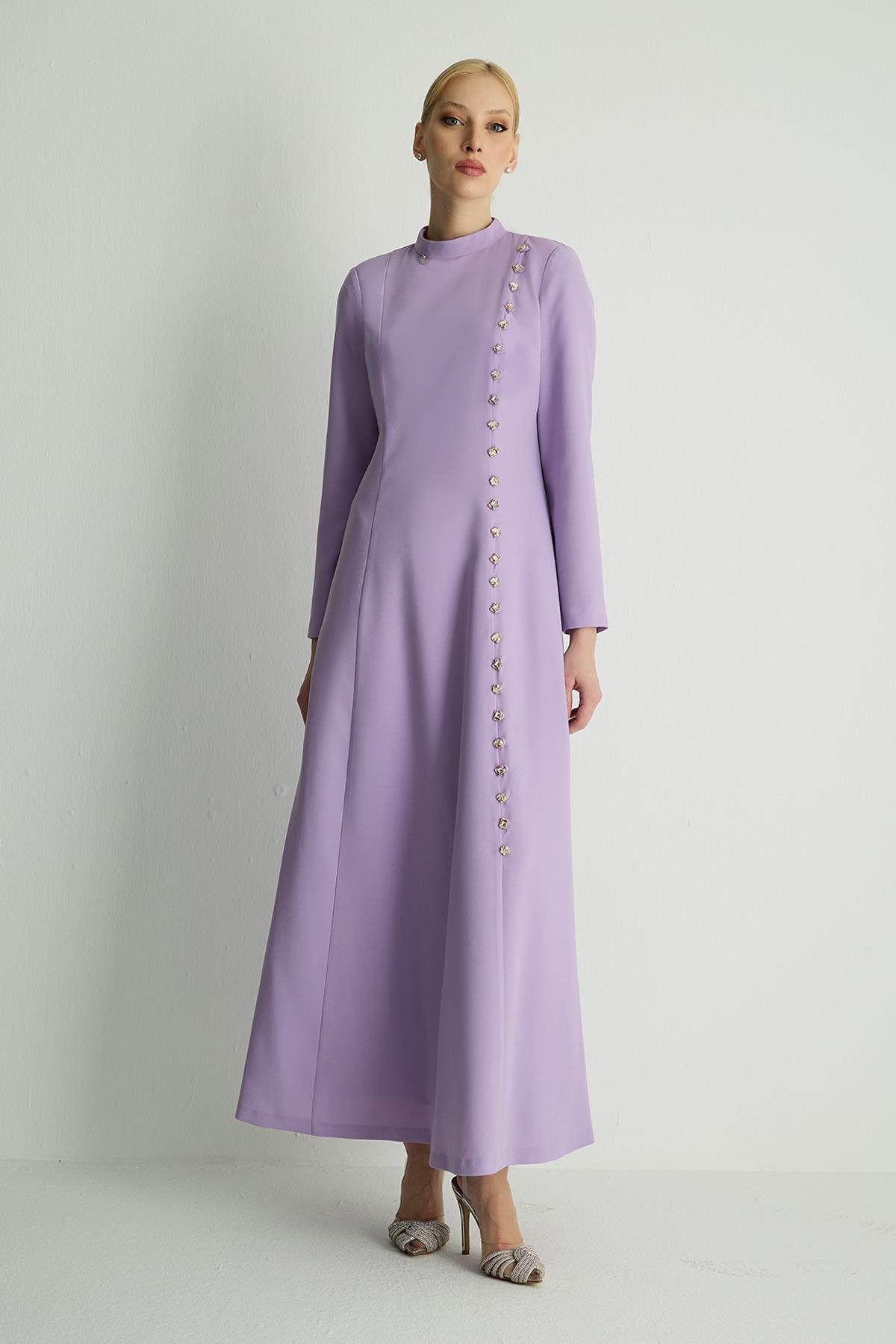 30002 ELARİS ELBİSE Lila-SD262062030002