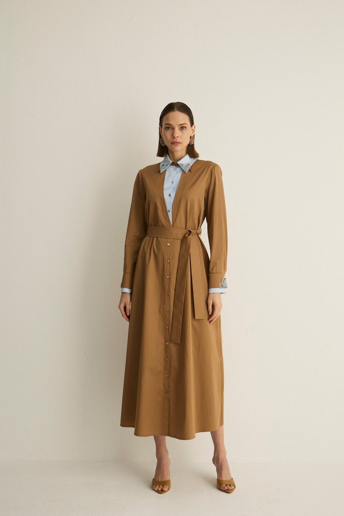 30016 ALLEGRA ELBISE Kahve-SD262062030016
