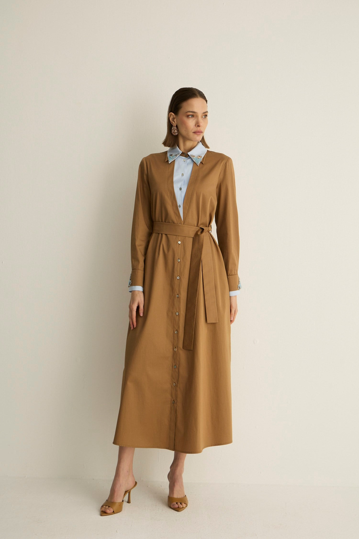 30016 ALLEGRA ELBISE Kahve-SD262062030016