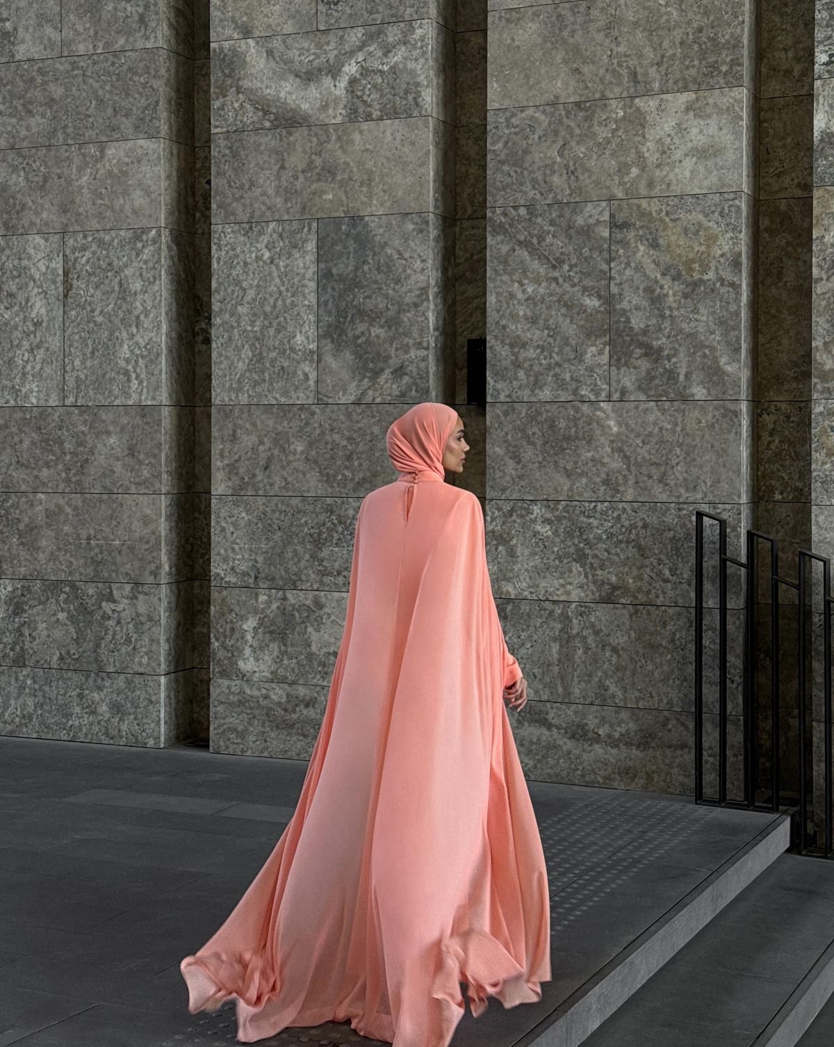 30049 PASTEL ELBİSE Somon-SD262062030049