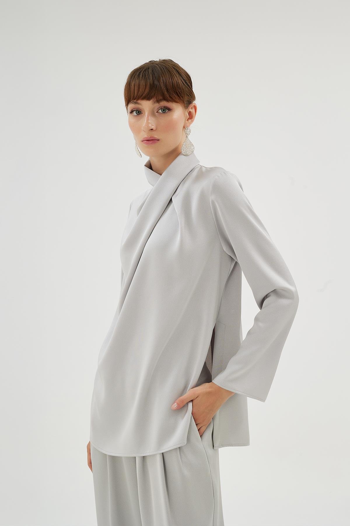 Cristalle Bluz Gümüş