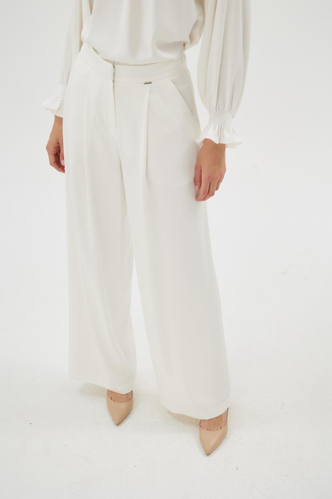 Elegance Pantolon Ekru