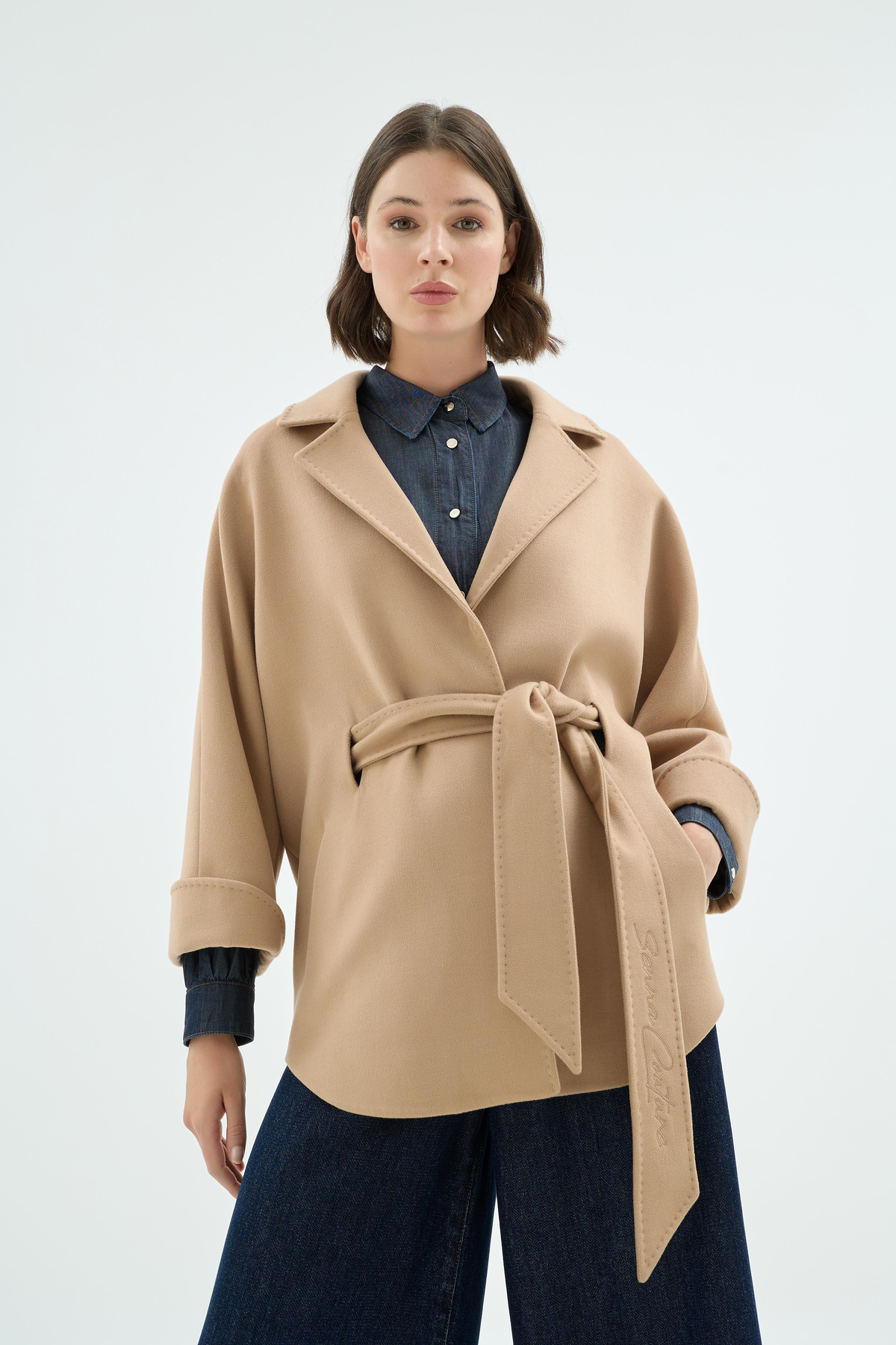 Esme Nakiş Kemer Detaylı Kaban Camel