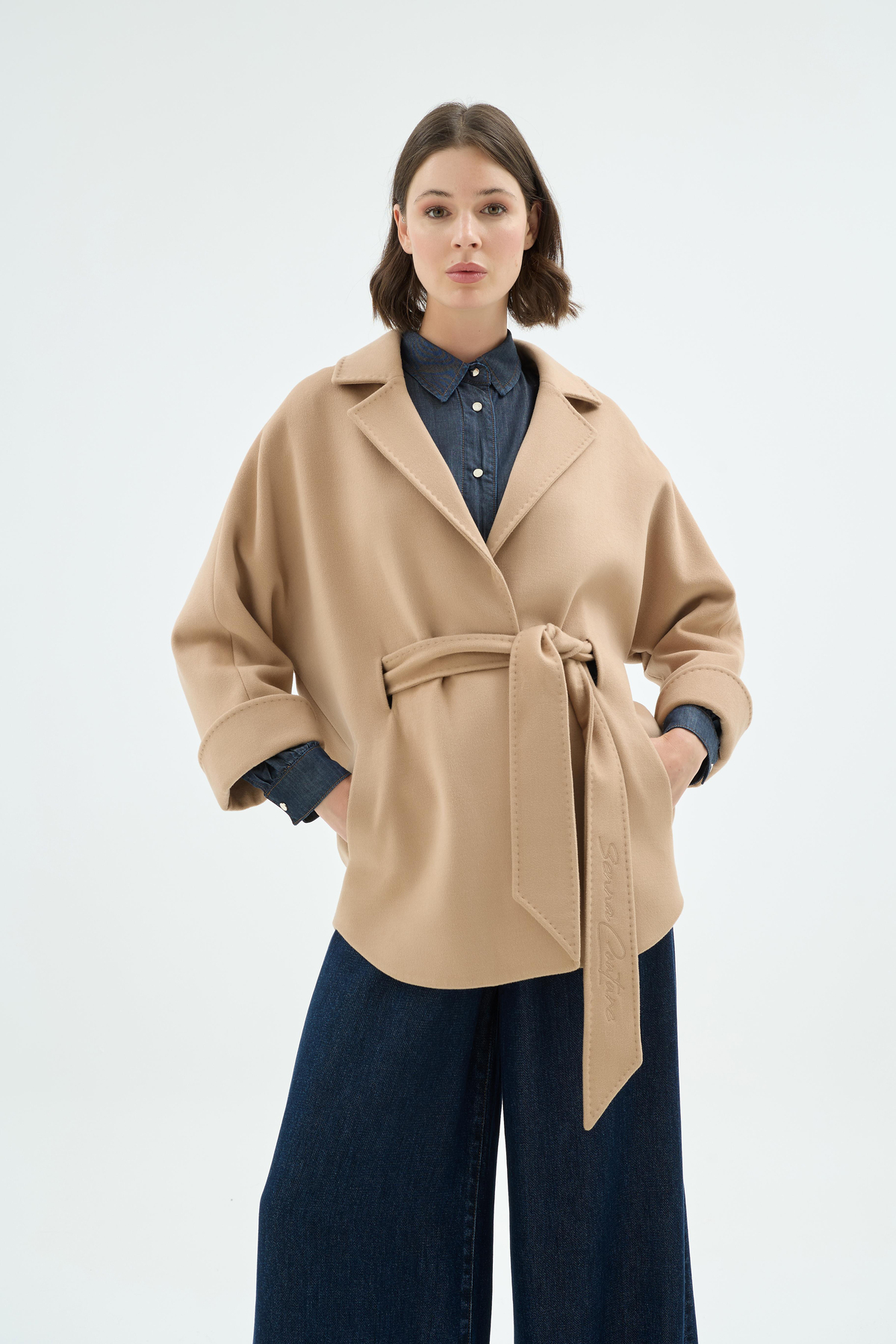 Esme Nakiş Kemer Detaylı Kaban Camel