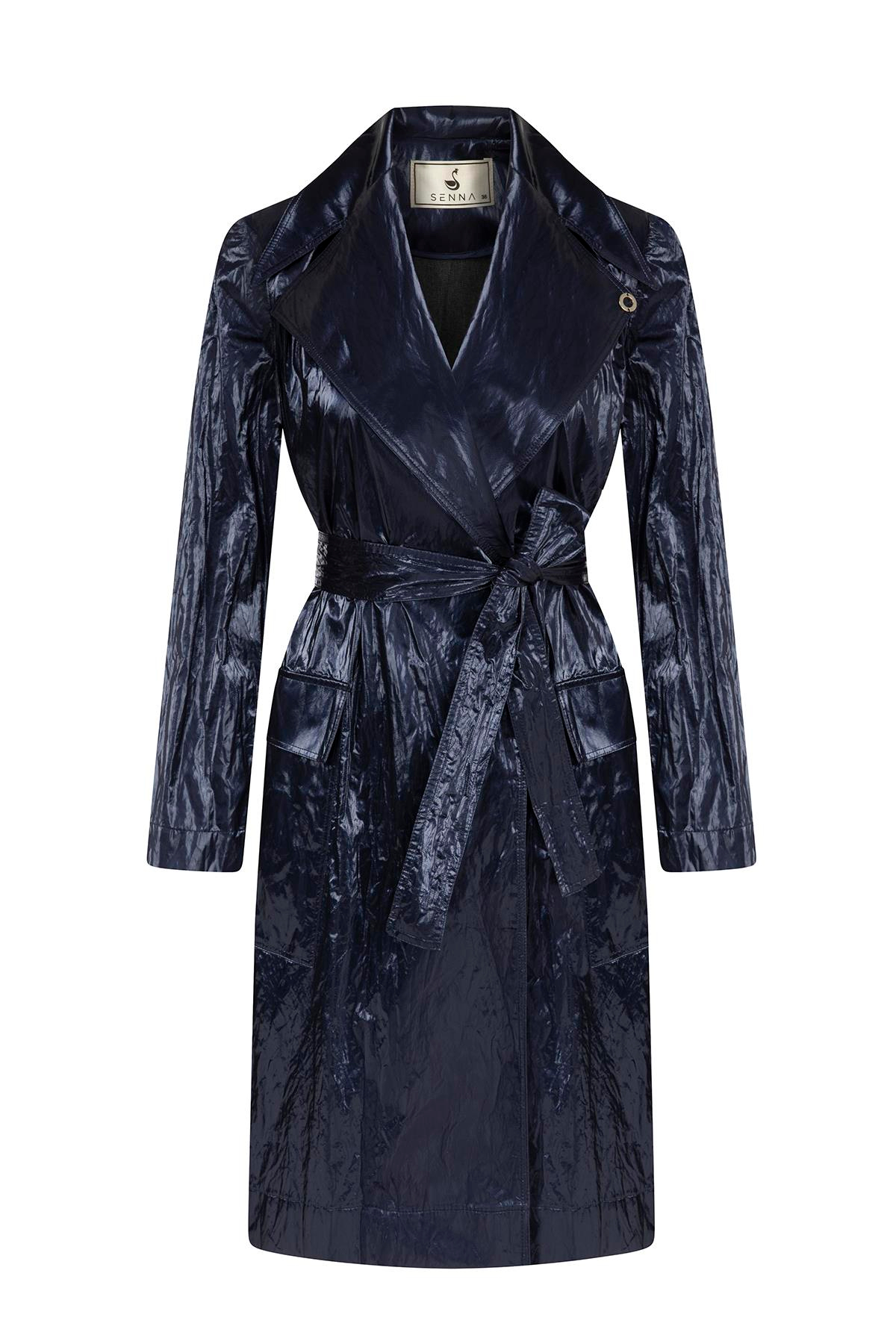 Female Trençkot Gece Mavisi