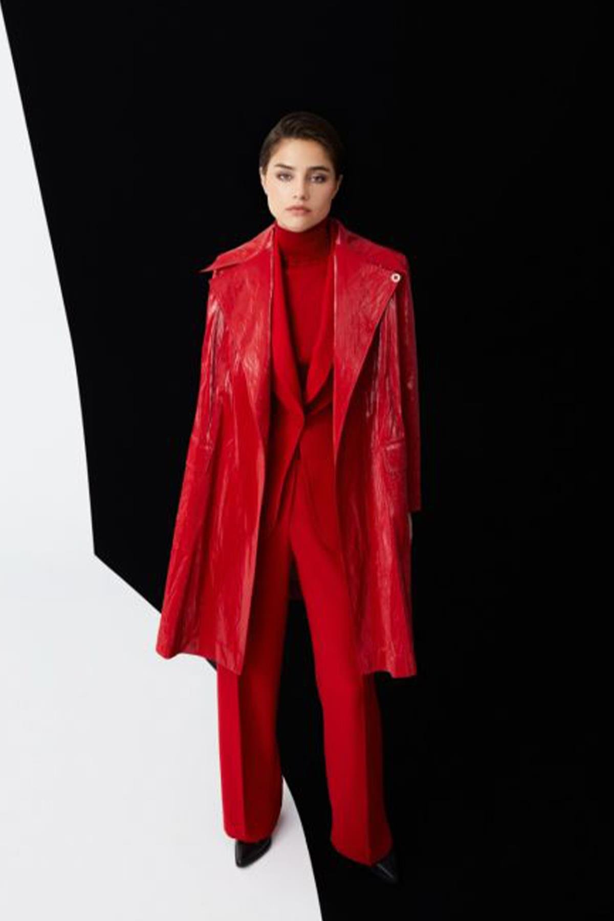 Female Trençkot Kırmızı