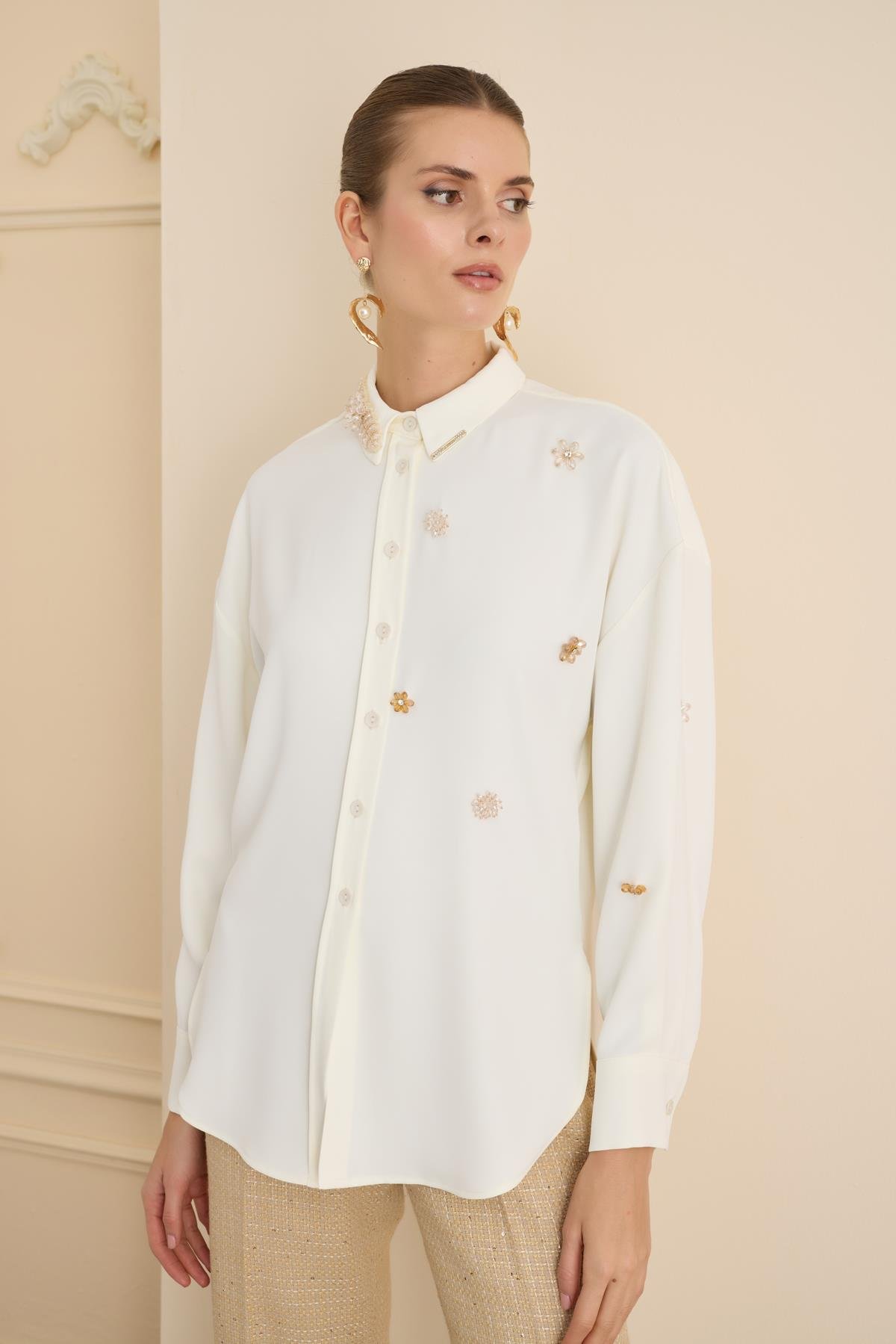 Gabrielle Tişört Ekru-SD251051021014