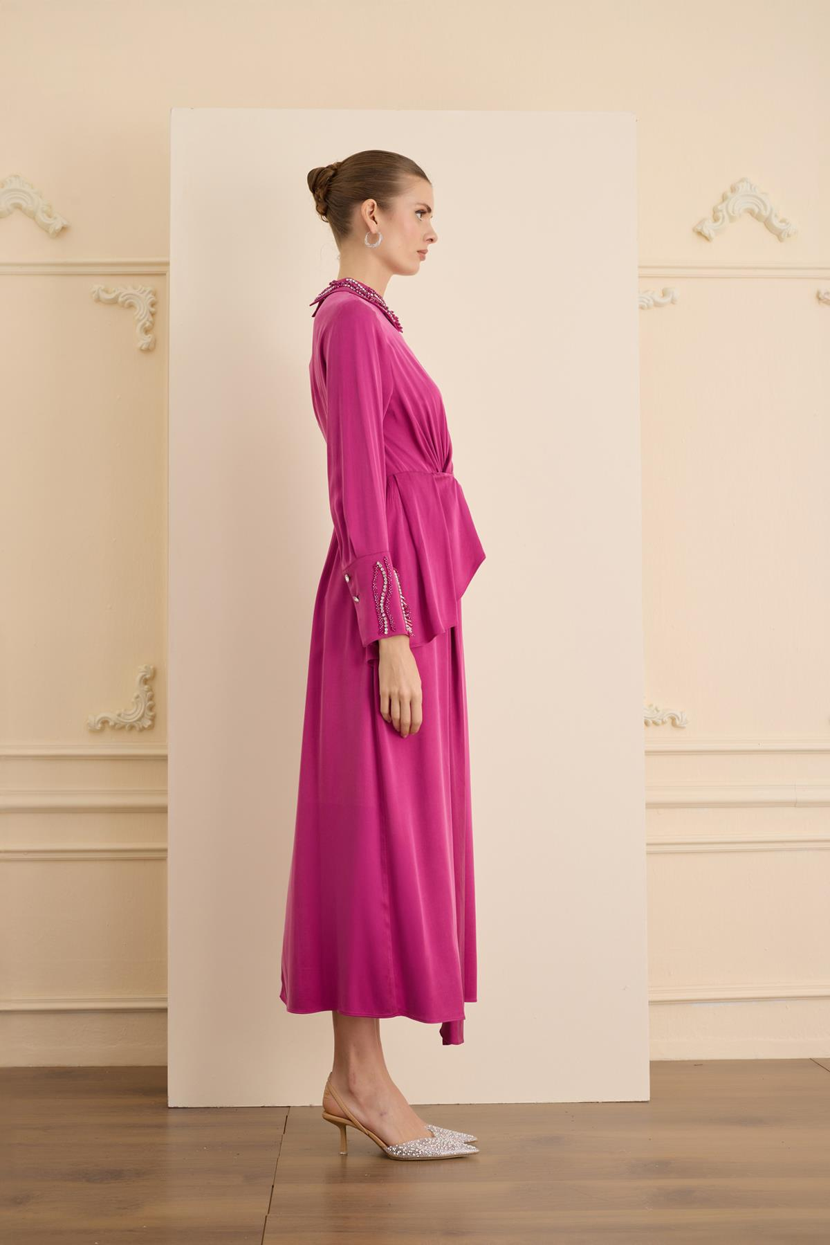 Lumiere Elbise Fuşya