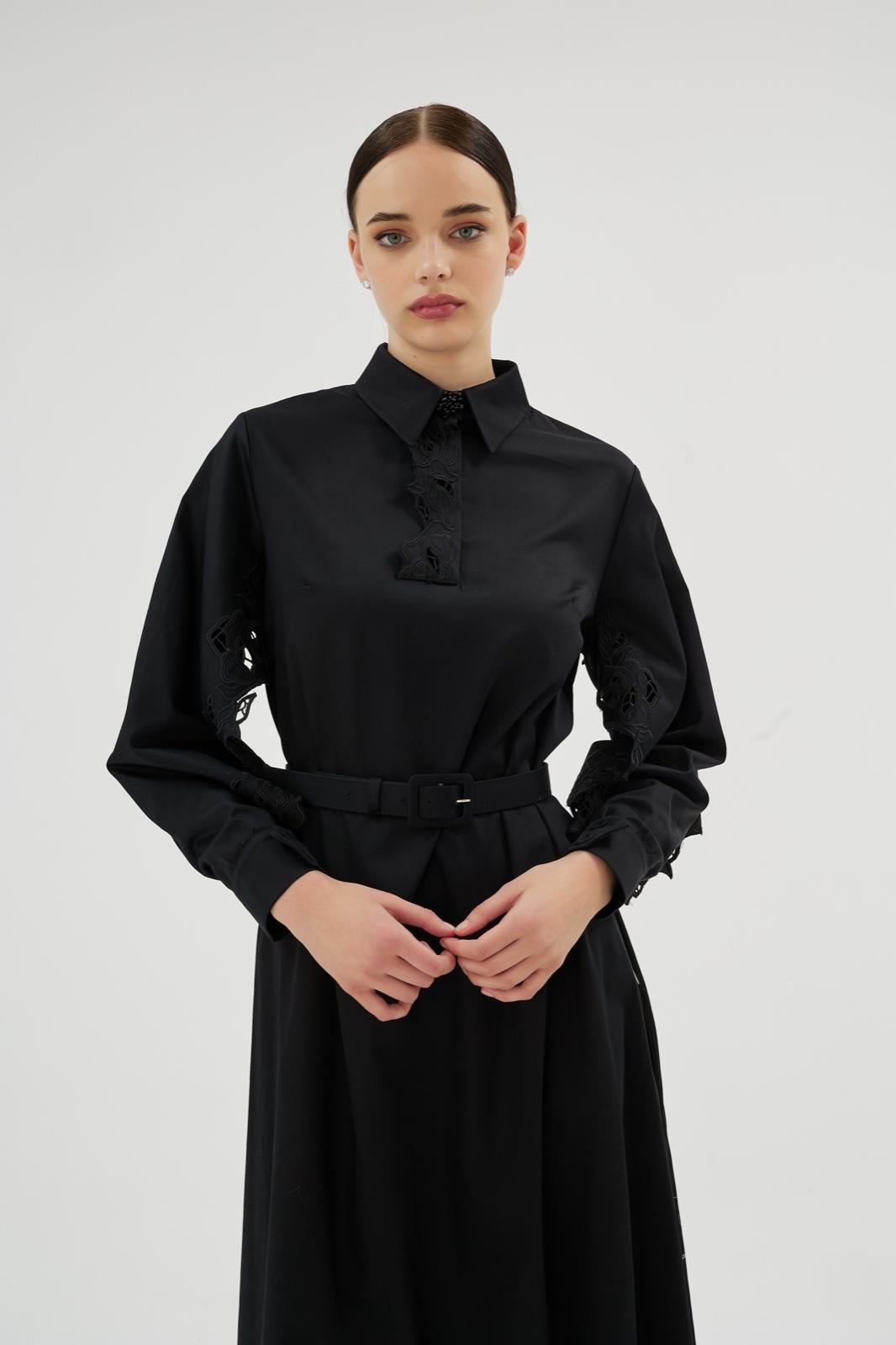 MISTY ROSE GÖMLEK Siyah-SD252052021010