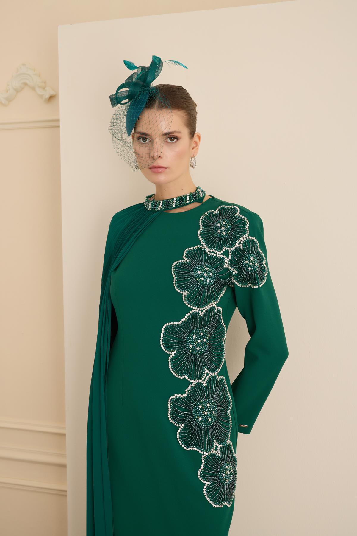 Rosalin Elbise Zümrüt