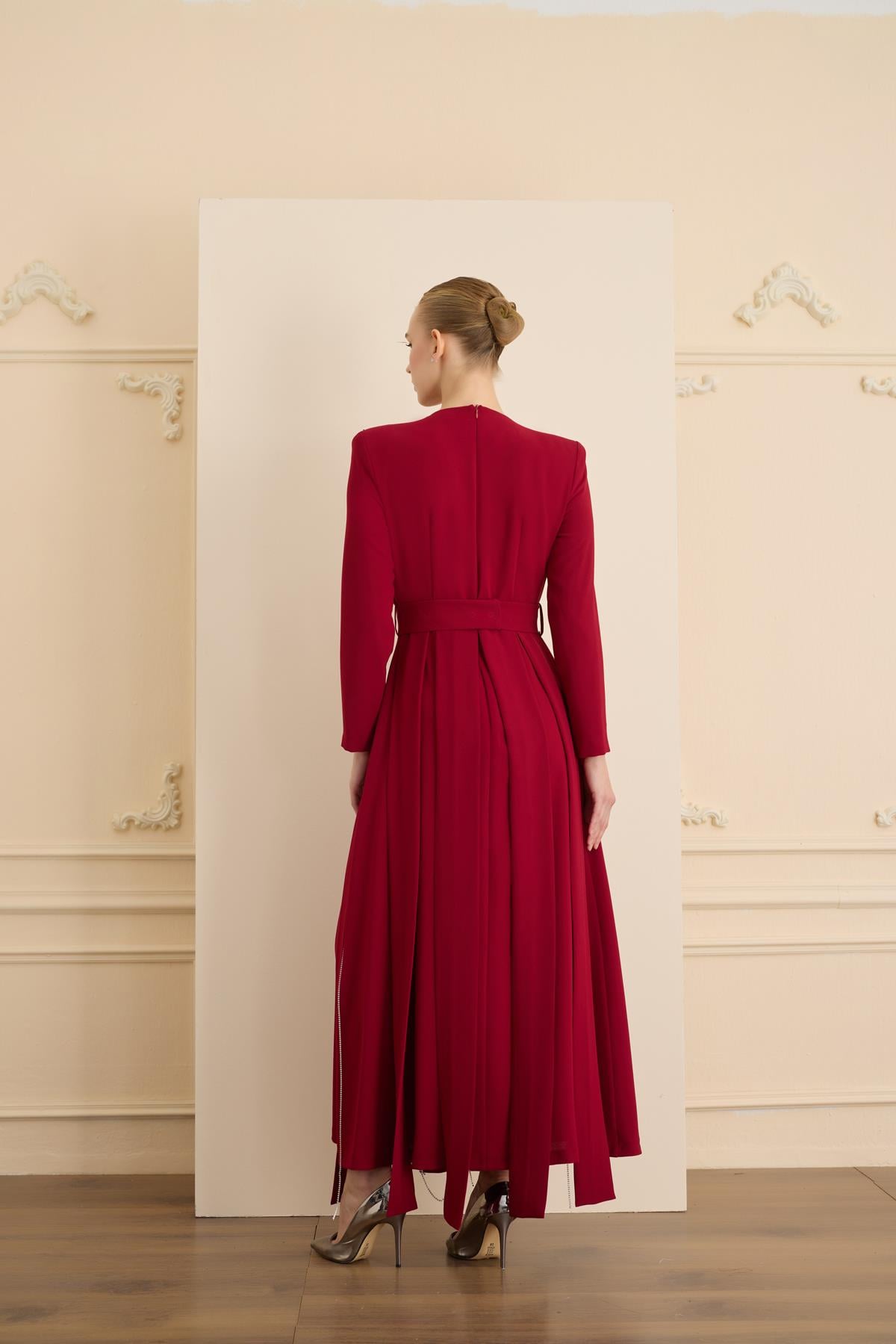 Tease Elbise Bordo