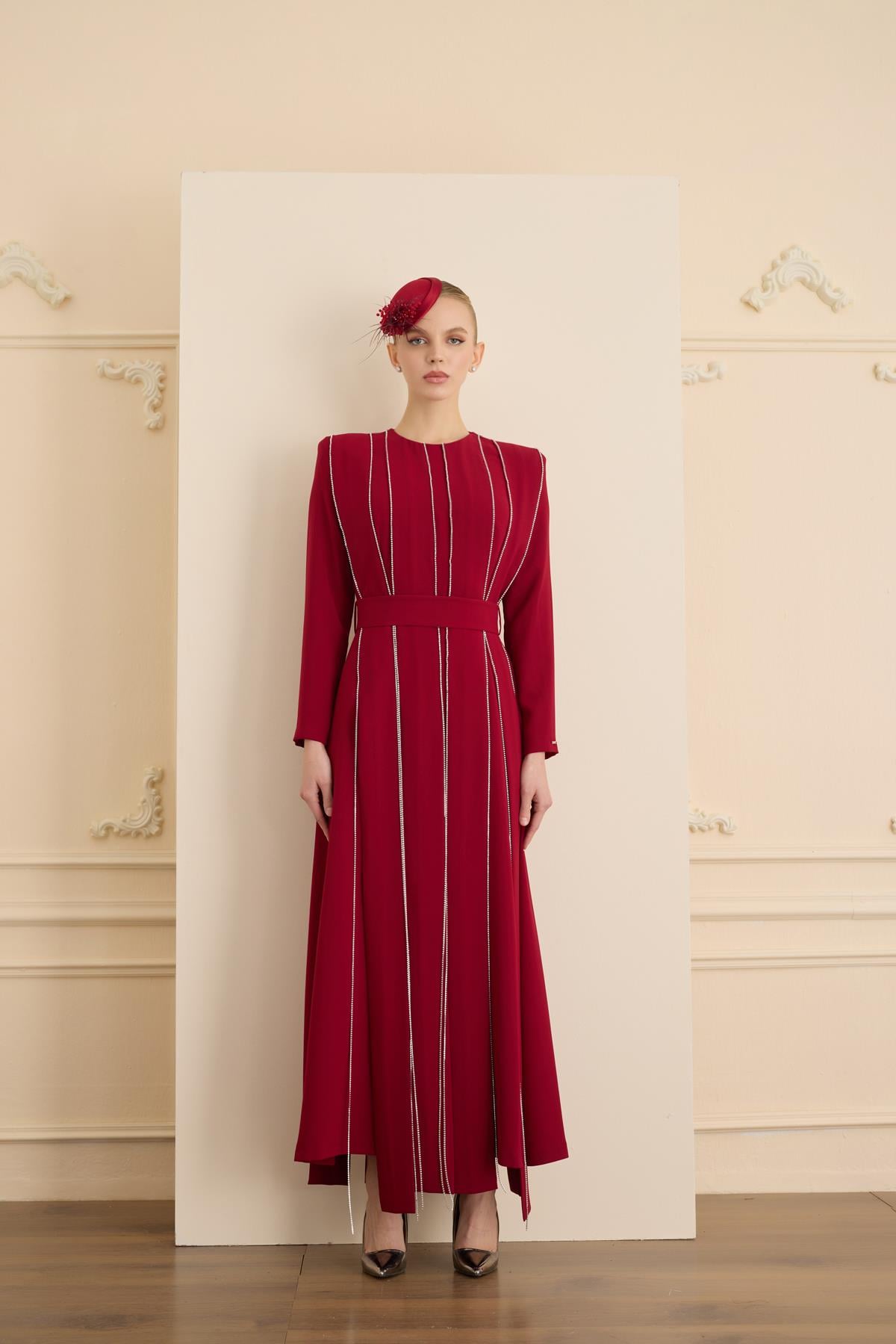 Tease Elbise Bordo