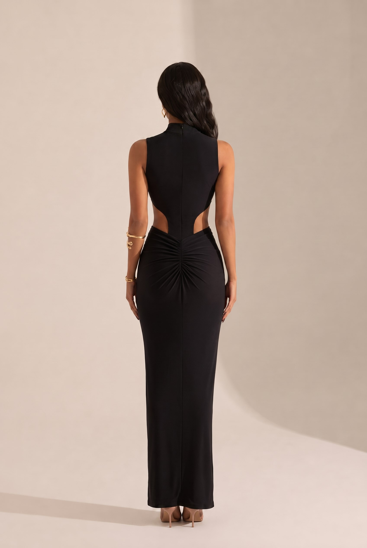 Kenza Halter Yaka Siyah Elbise