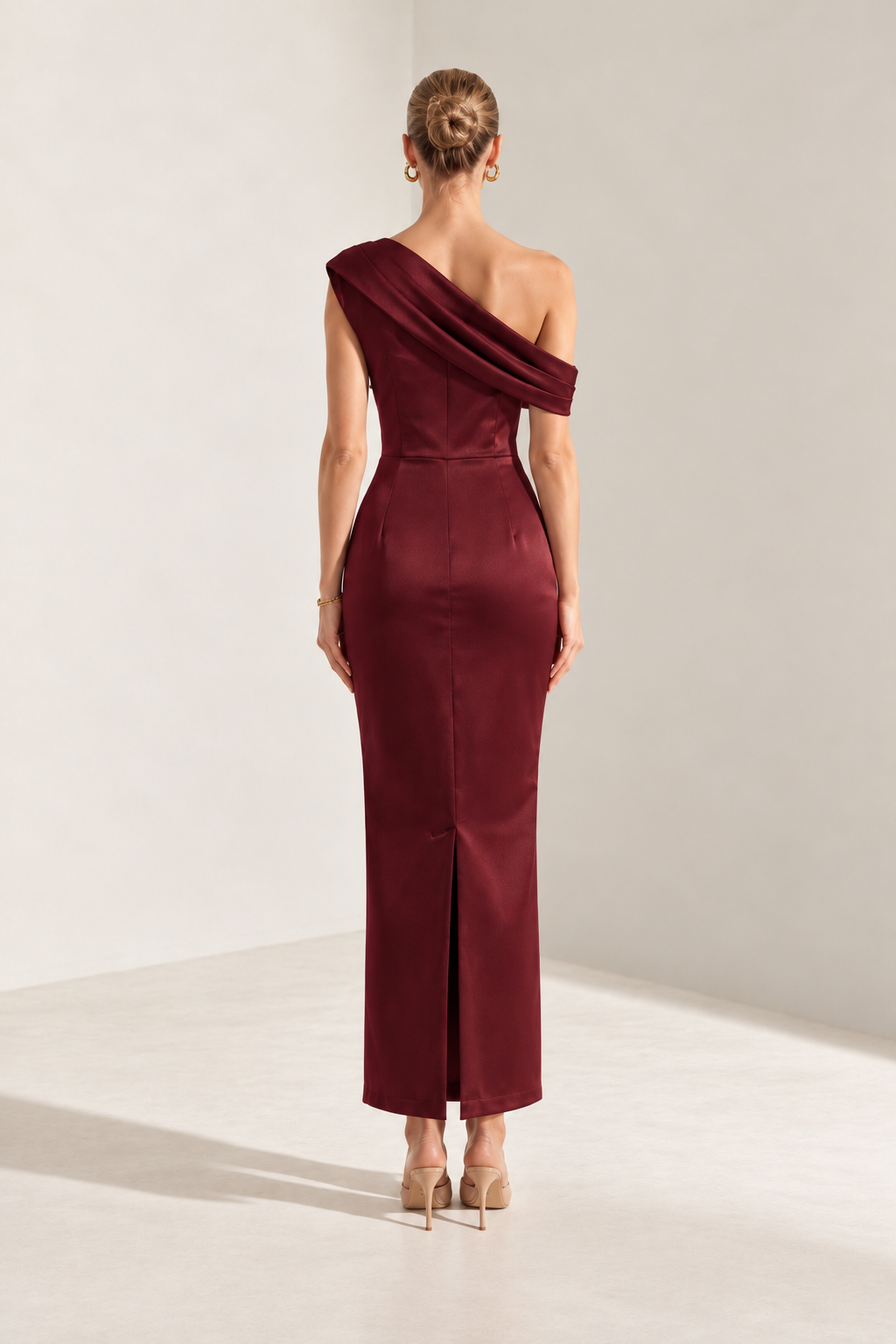 Rafaela Bordo Midi Elbise