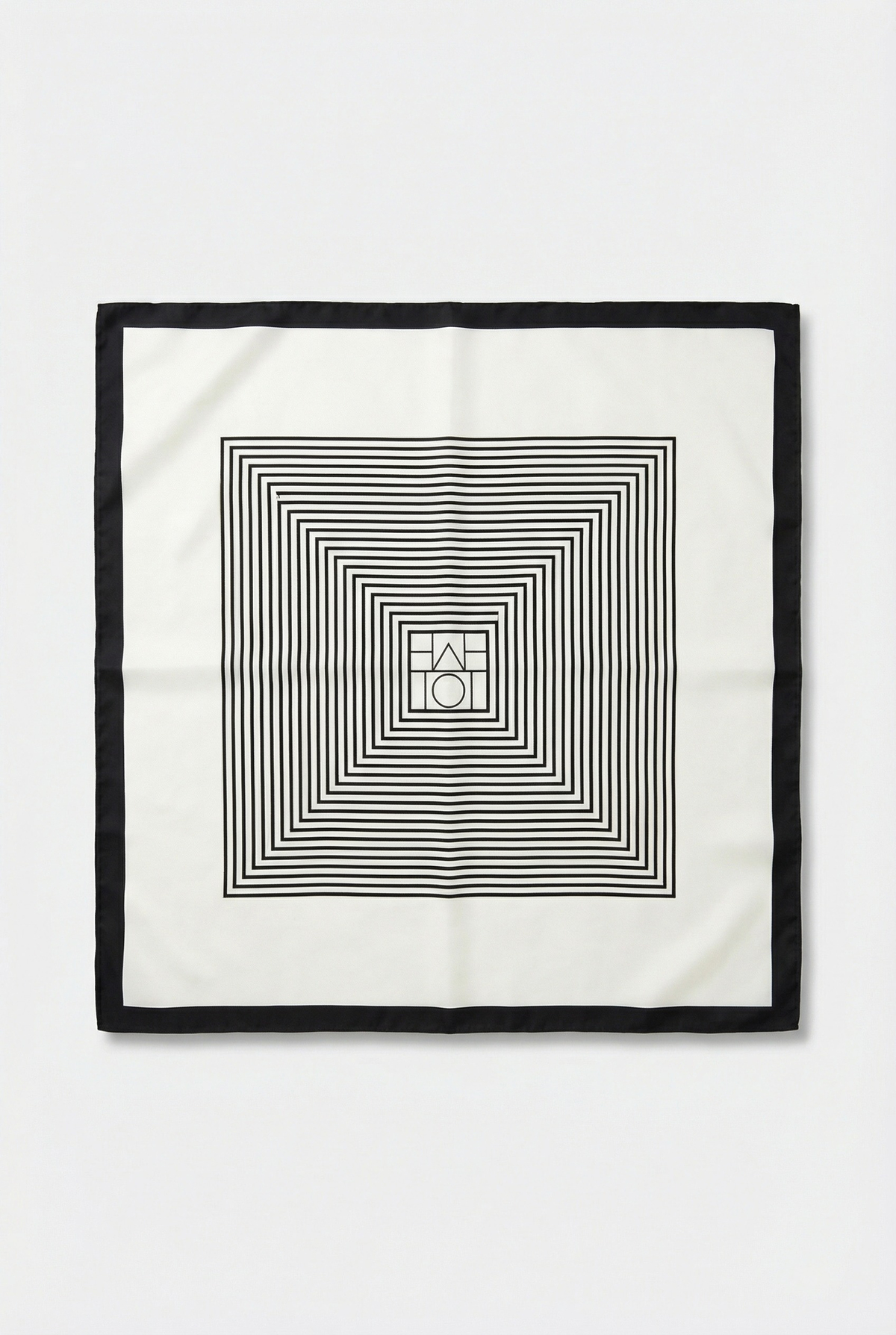 SİYAH BEYAZ ÇİZGİ KARE FULAR 70x70 cm