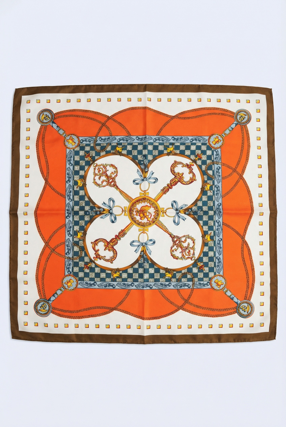 Turuncu Kare Fular 70x70 cm