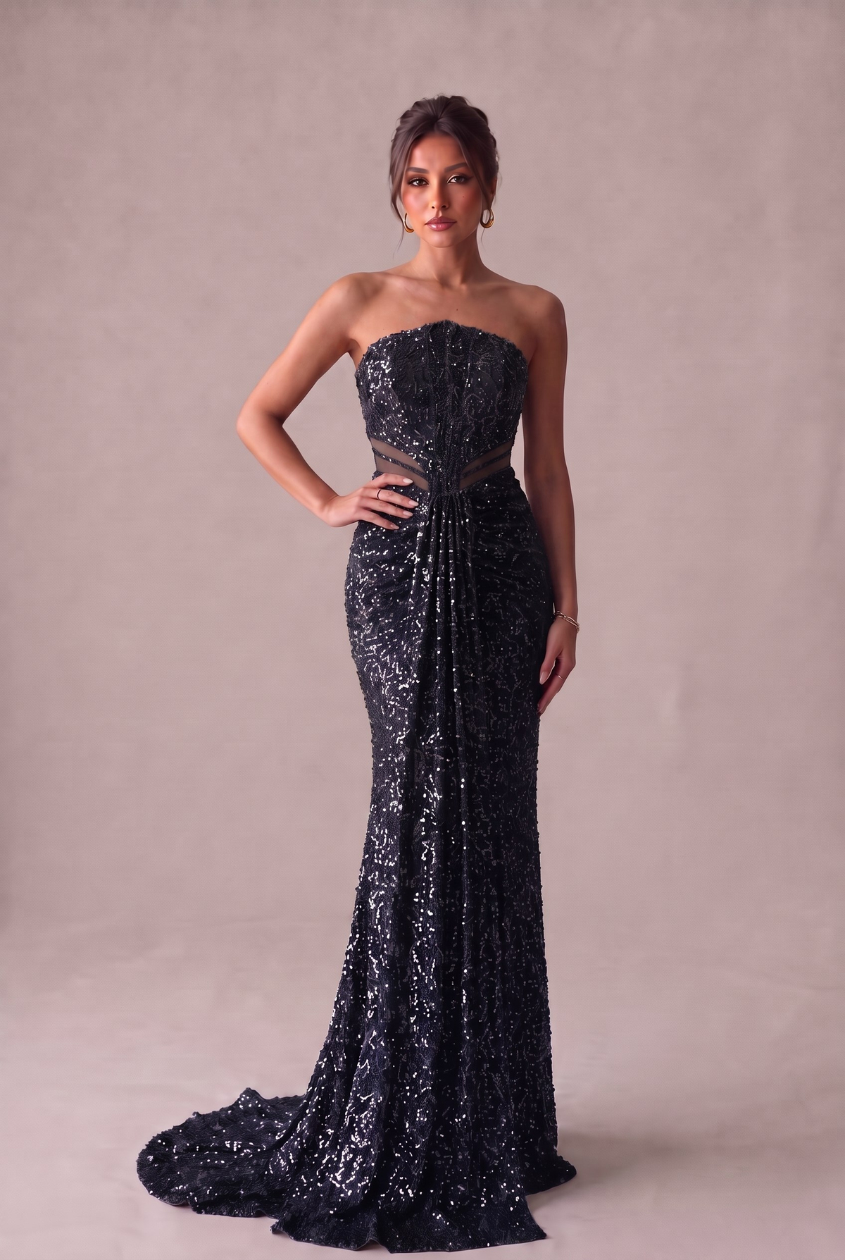Yasemin Payet Siyah Elbise
